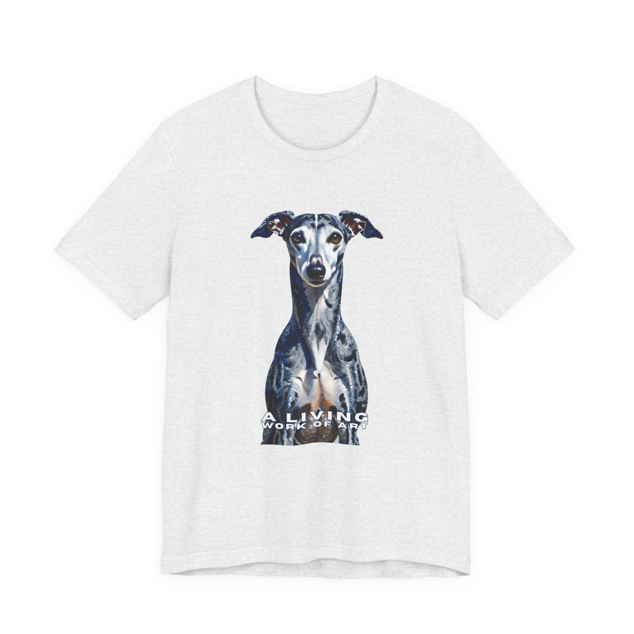 Whippet T Shirt | Living Work of Art Collection | Pointillism Style