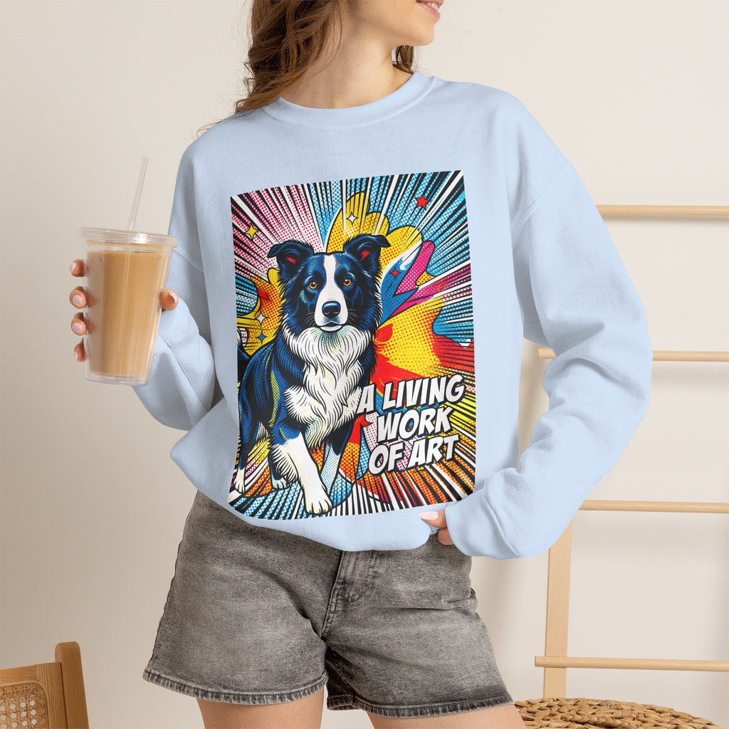 Border Collie Sweatshirt | Living Work of Art Collection | Pop Art