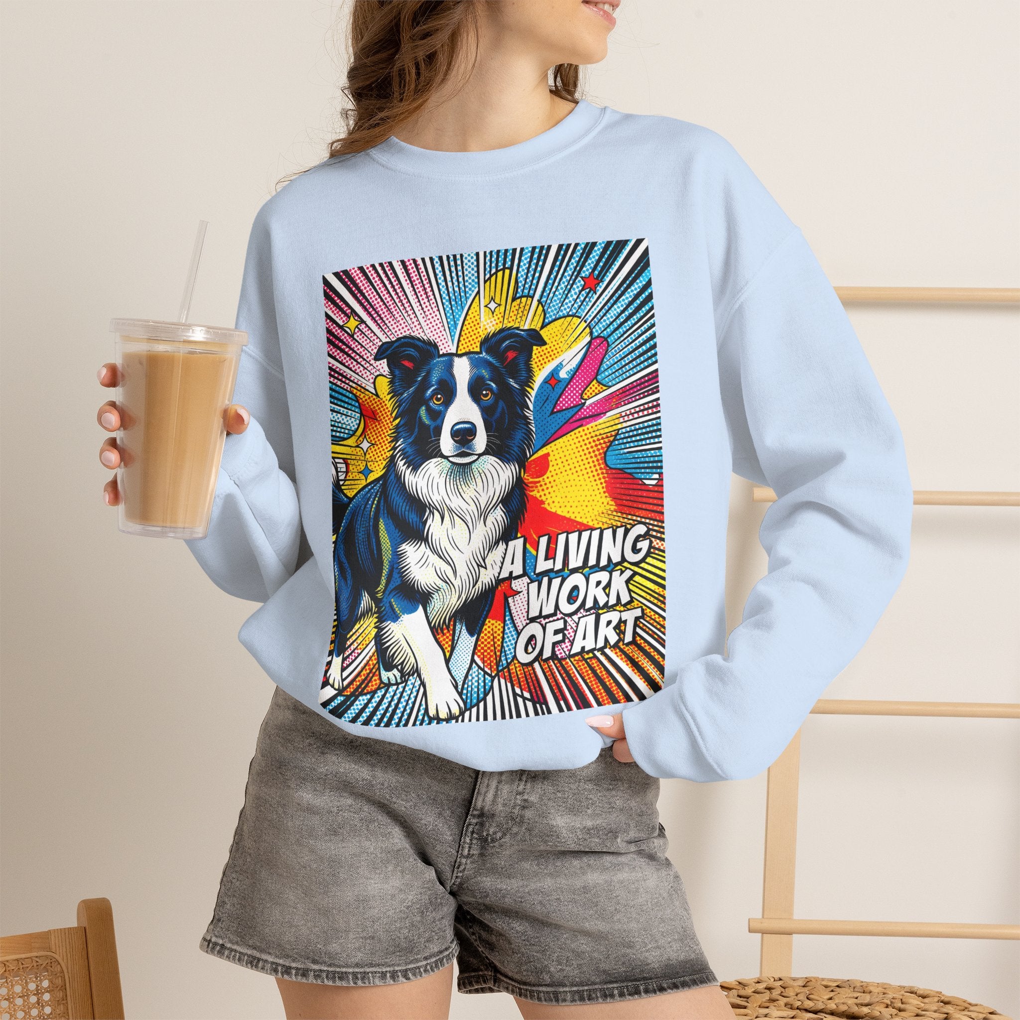 Border Collie Sweatshirt | Living Work of Art Collection | Pop Art