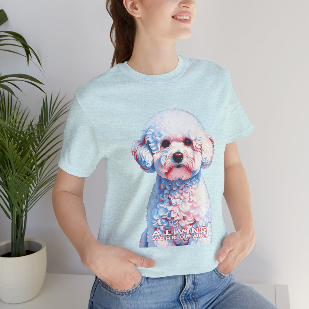 Bichon Frise T Shirt | Living Work of Art Collection | Pointillism Style
