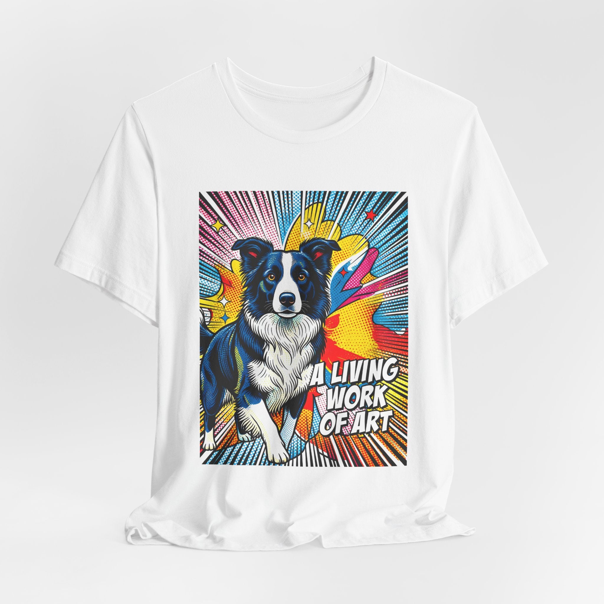 Border Collie T Shirt | Living Work of Art Collection | Pop Art