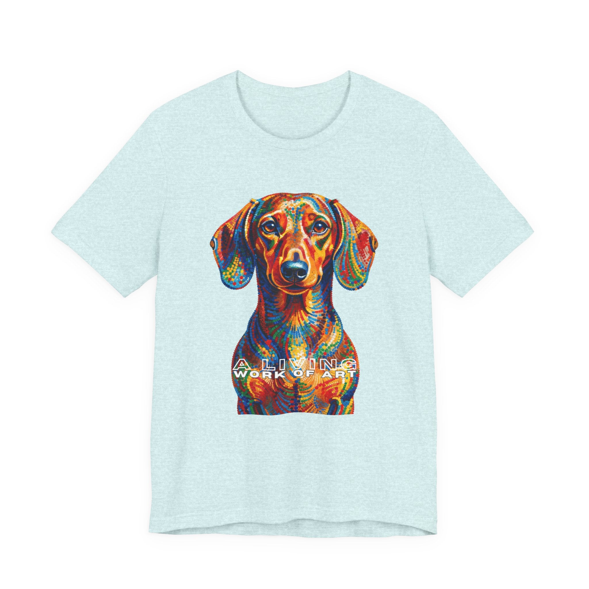 Dachshund T Shirt | Living Work of Art Collection | Pointillism Style
