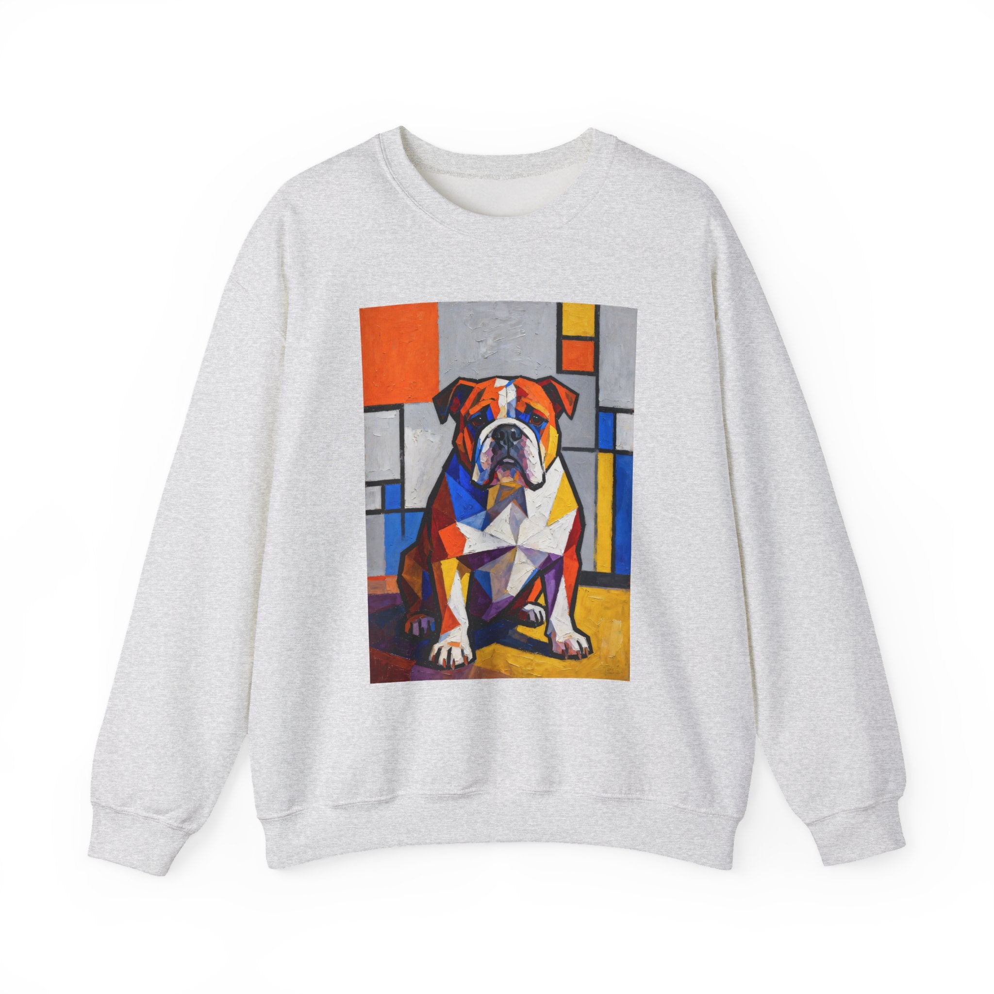 Bulldog Sweatshirt | Living Work of Art Collection | Cubist Style