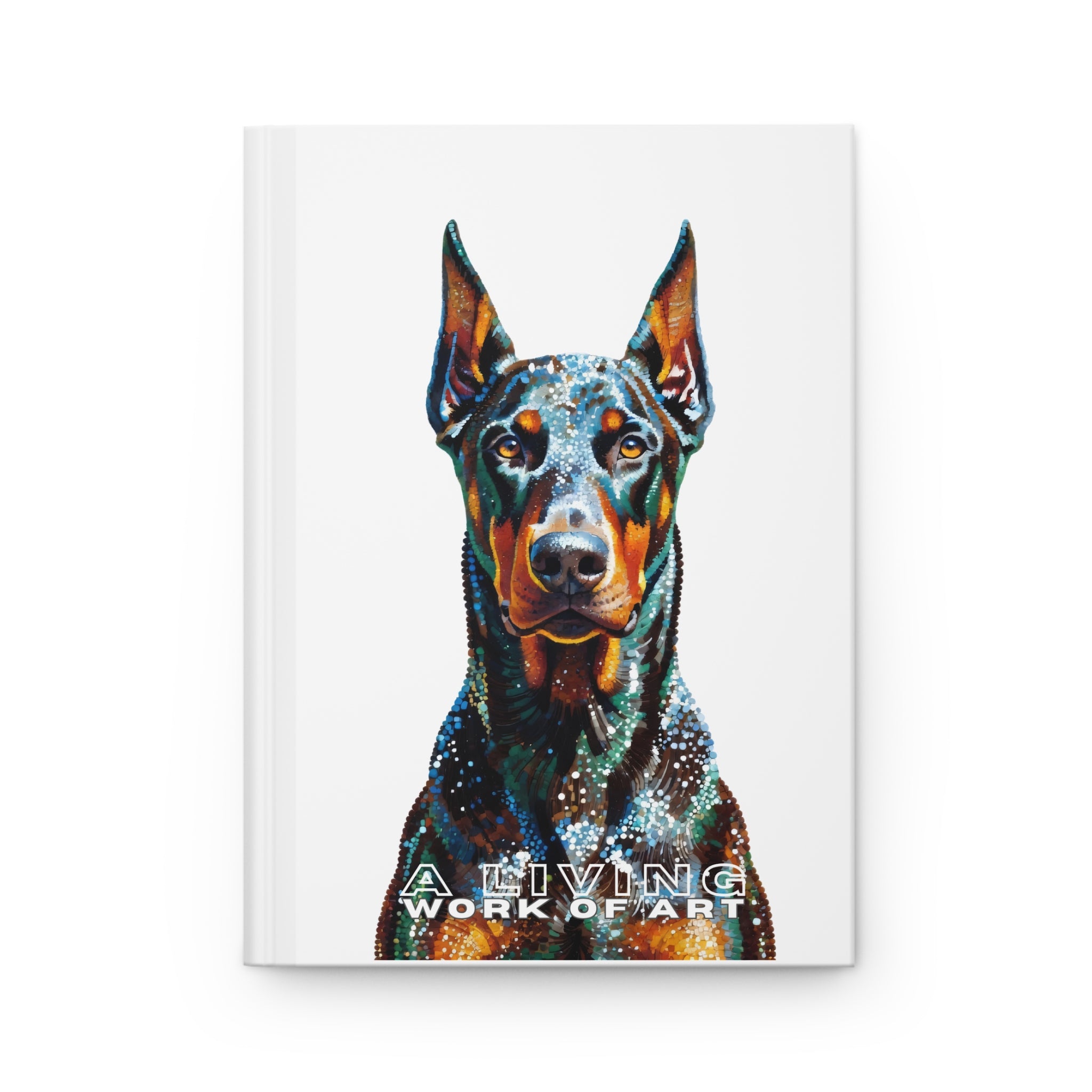 Doberman Pinscher Notebook | Living Work of Art Collection | Pointillism Style