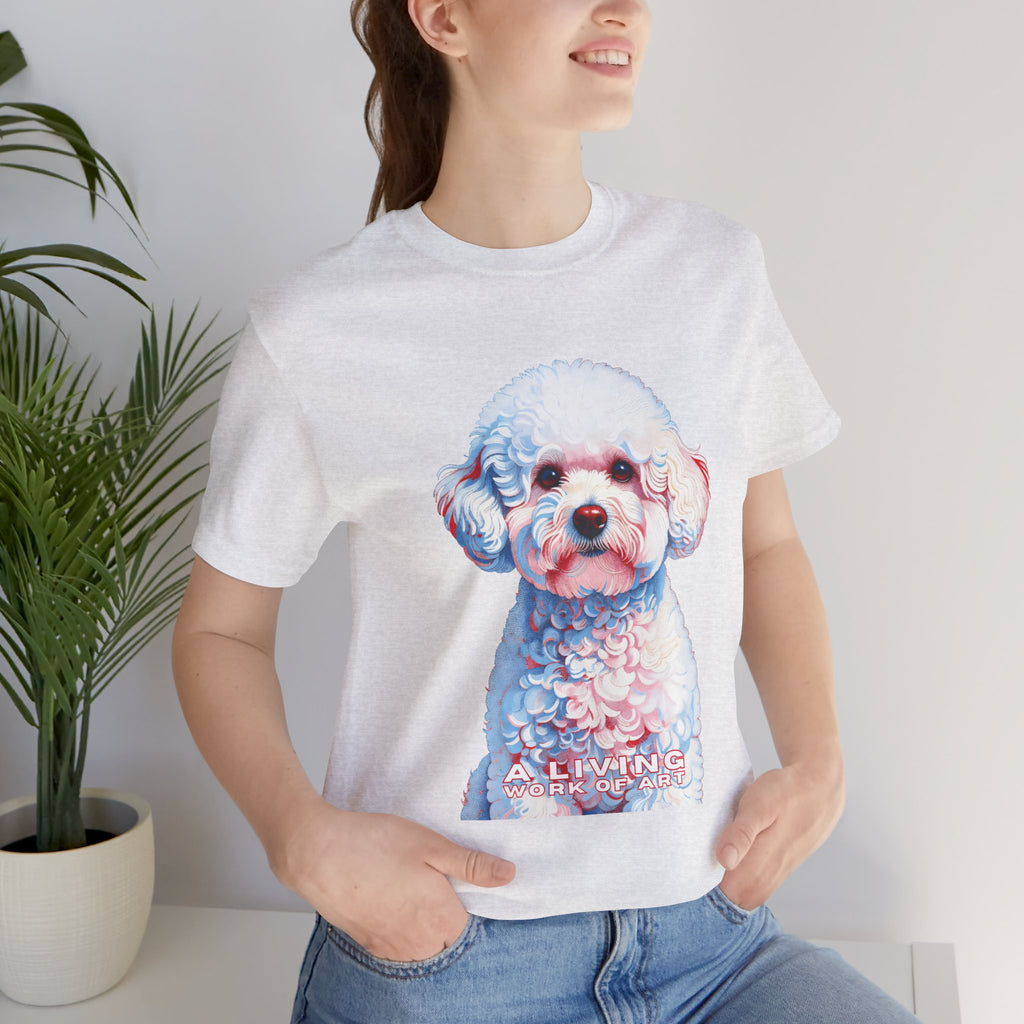 Bichon Frise T Shirt | Living Work of Art Collection | Pointillism Style