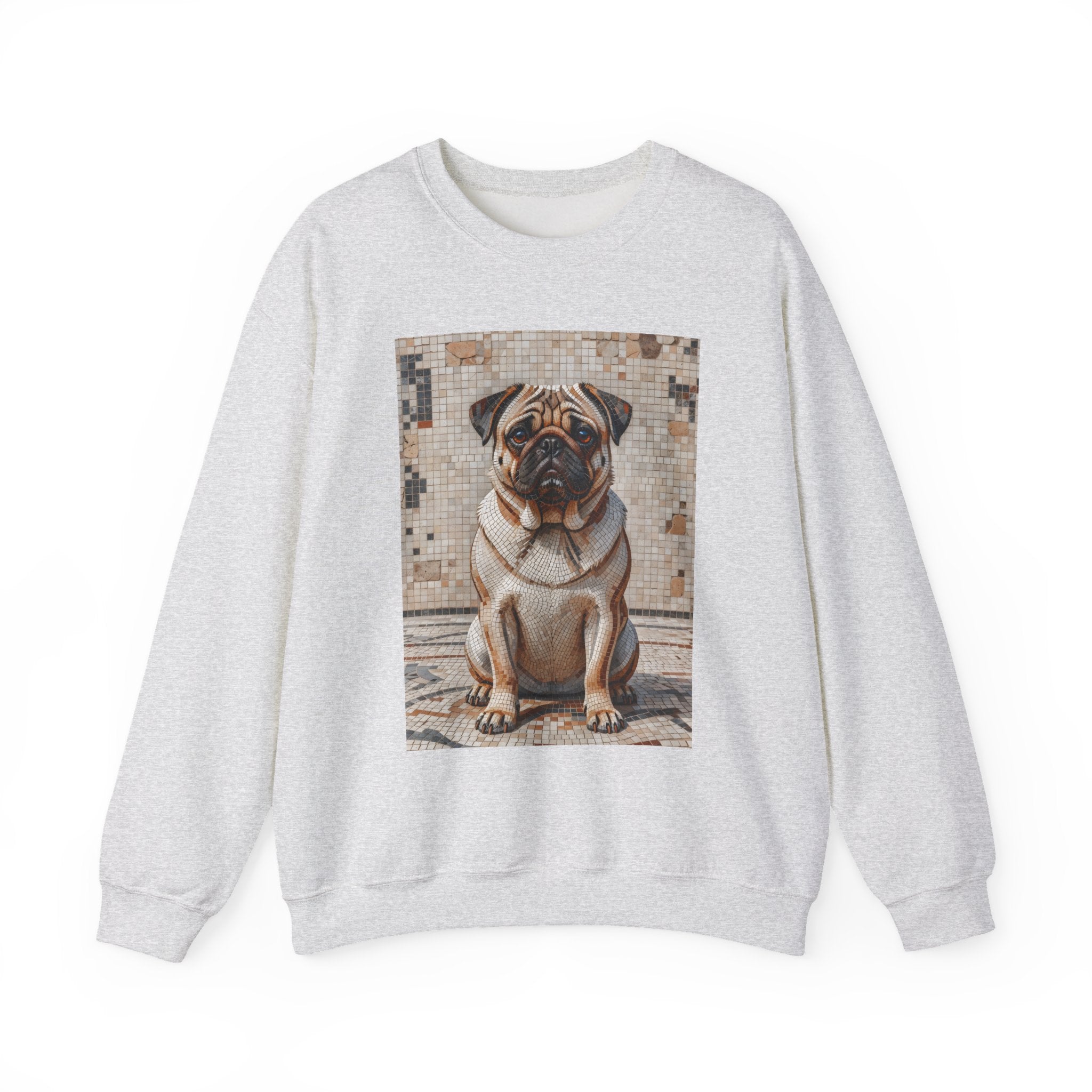 Pug Sweatshirt | Living Work of Art Collection | Mosaic Style