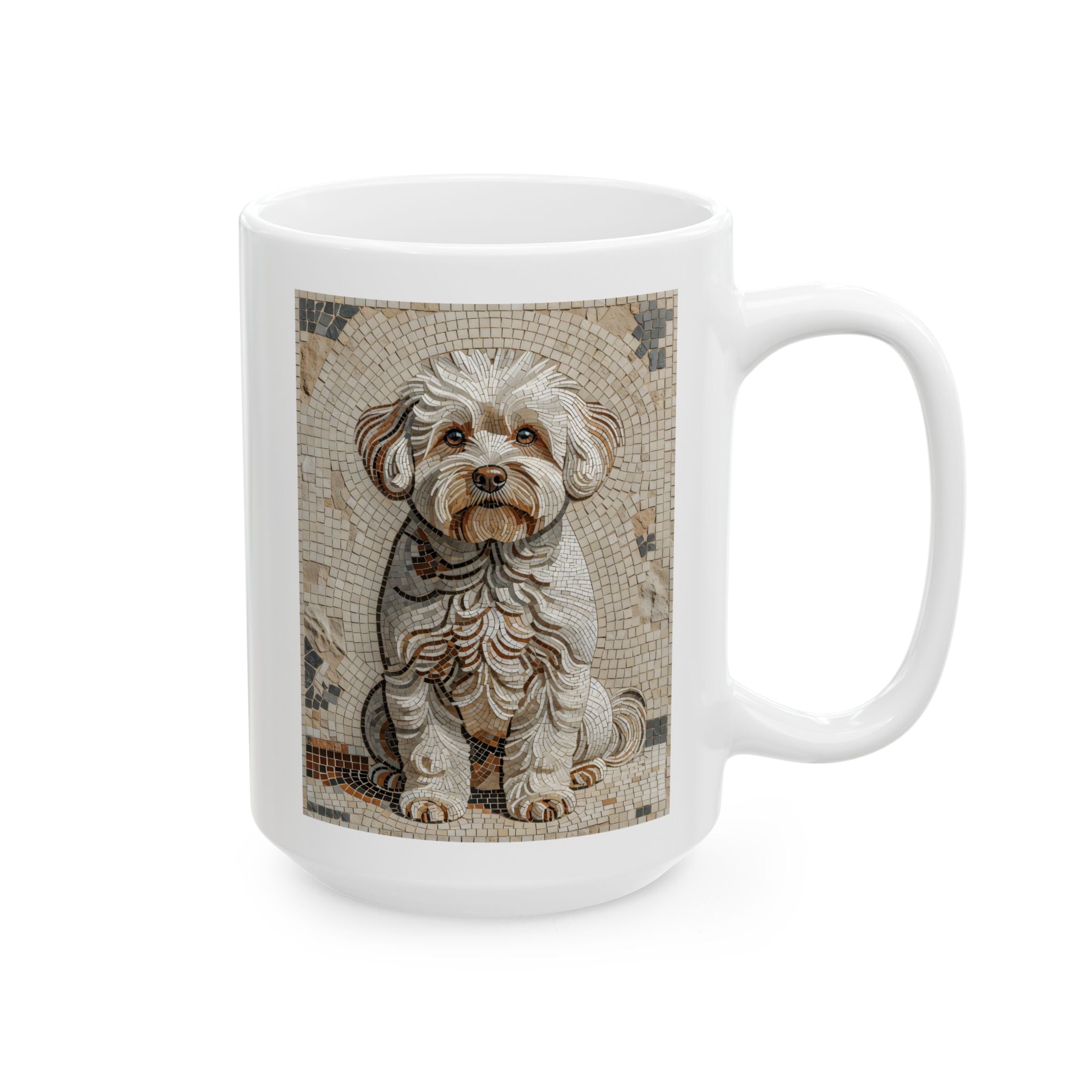 Bichon Frise Coffee Mug | Living Work of Art Collection | Mosaic Style