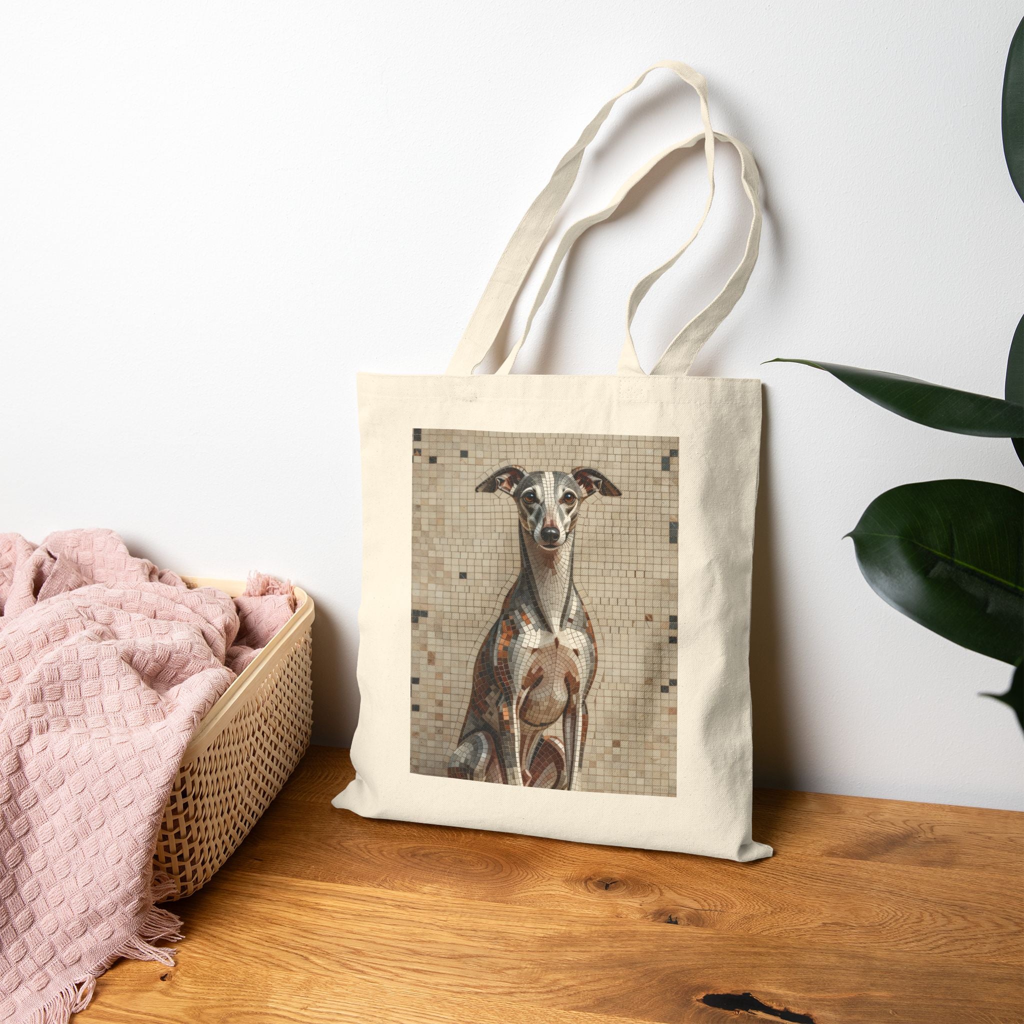 Whippet Tote Bag | Living Work of Art Collection | Mosaic Style
