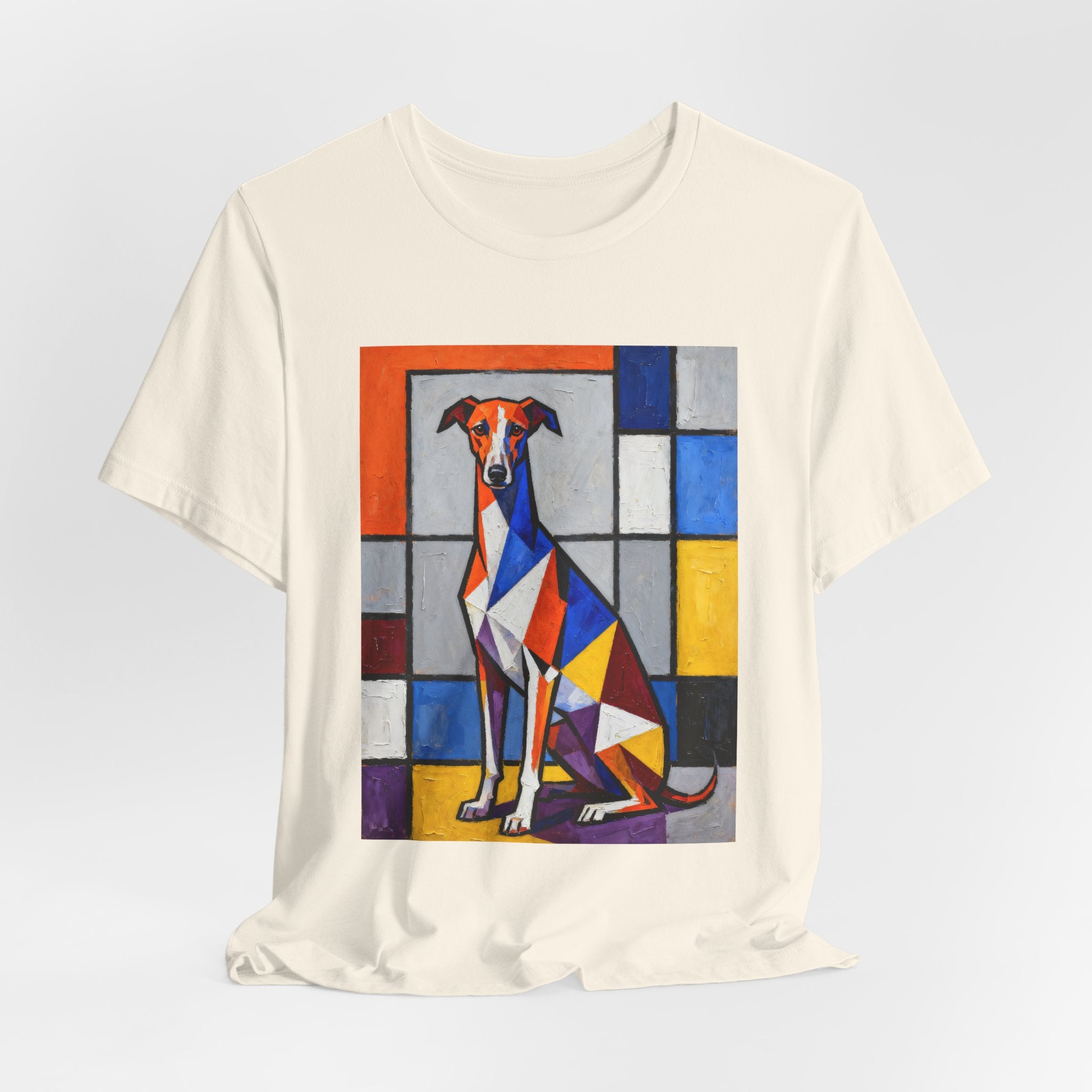 Whippet T Shirt | Living Work of Art Collection | Cubist Style