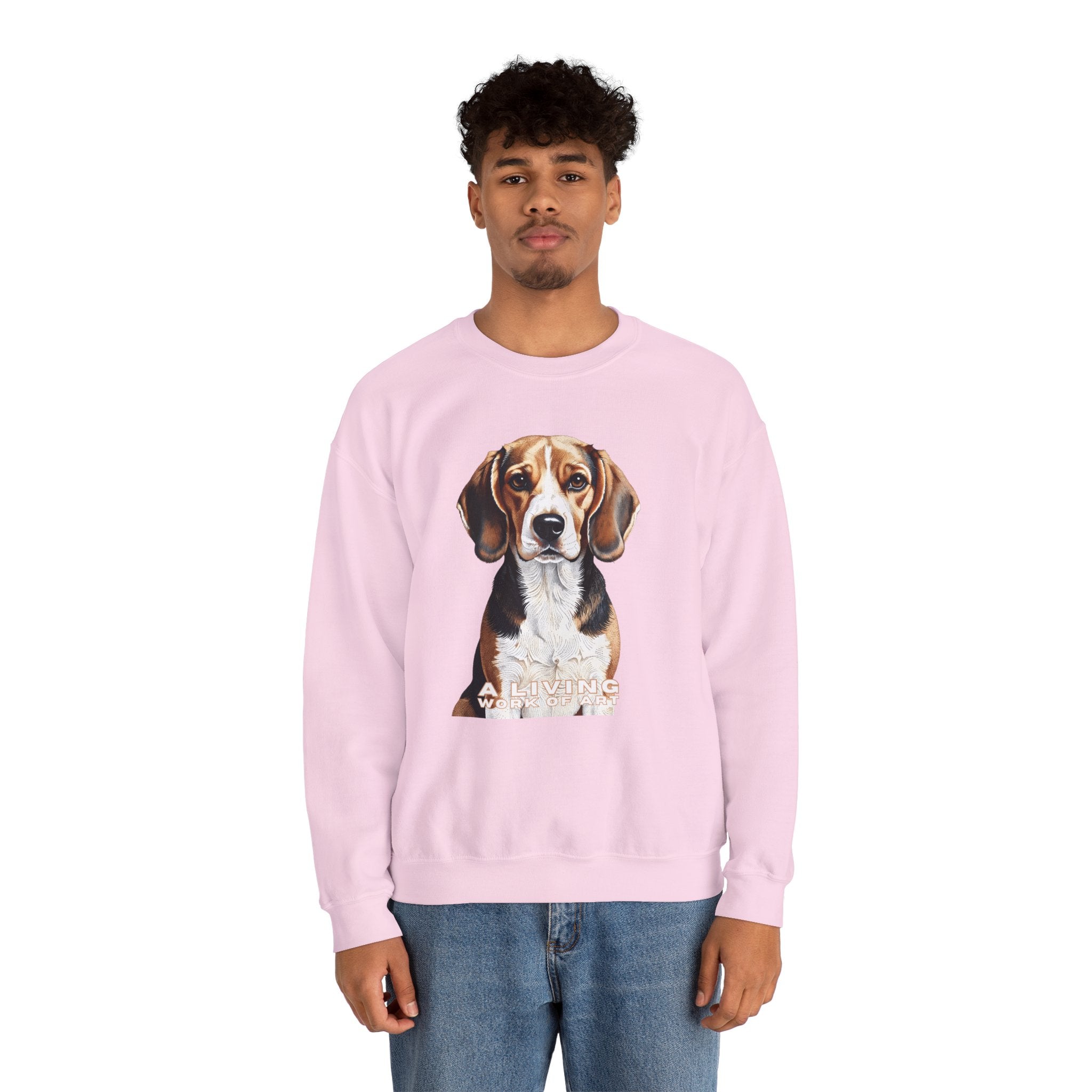 Beagle Sweatshirt | Living Work of Art Collection | Pointillism Style