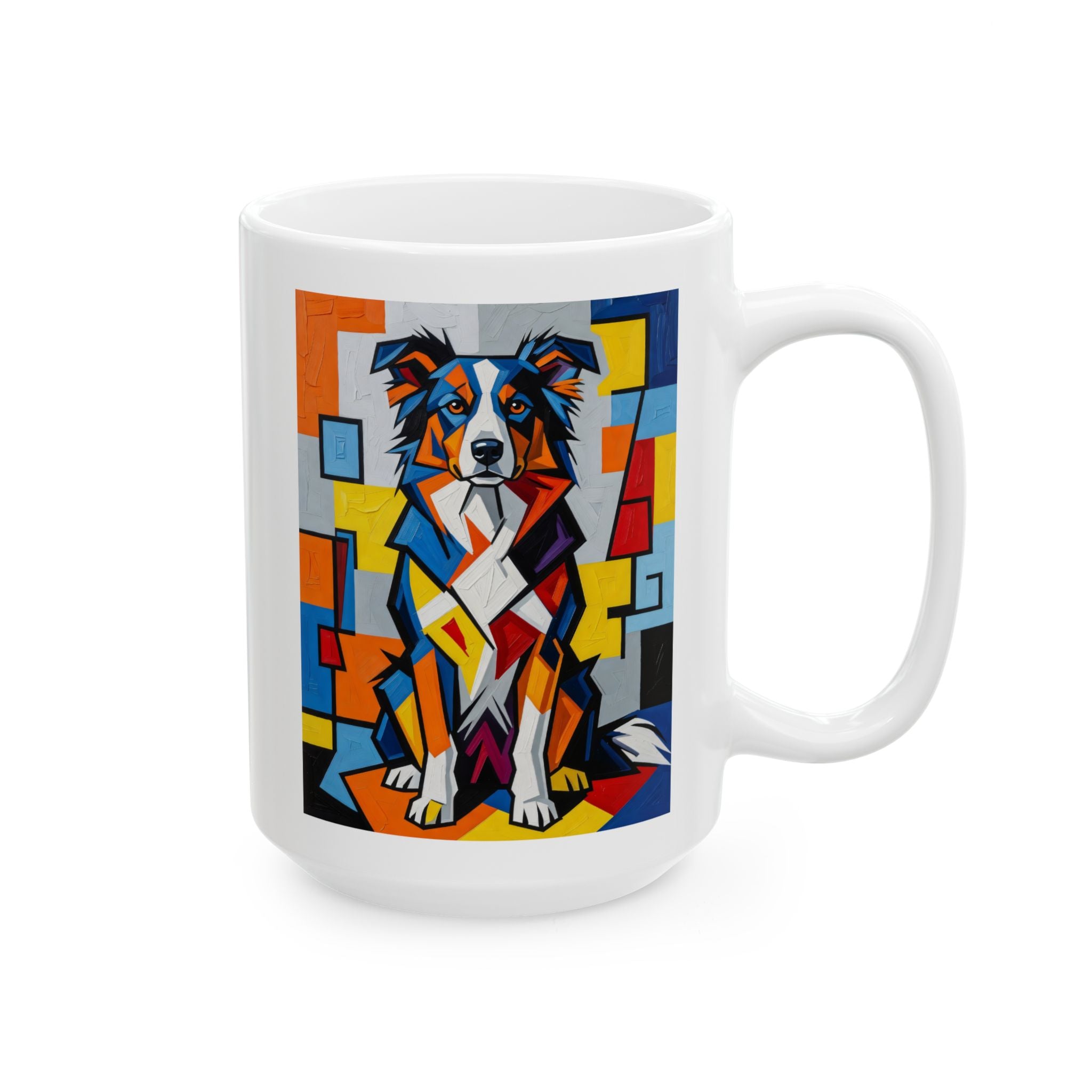 Border Collie Coffee Mug | Living Work of Art Collection | Cubist Style