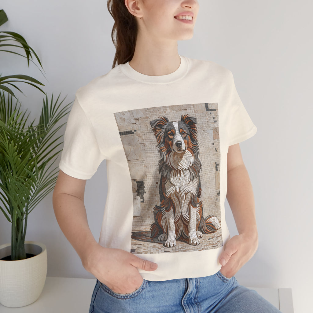 Border Collie T Shirt | Living Work of Art Collection | Mosaic Style