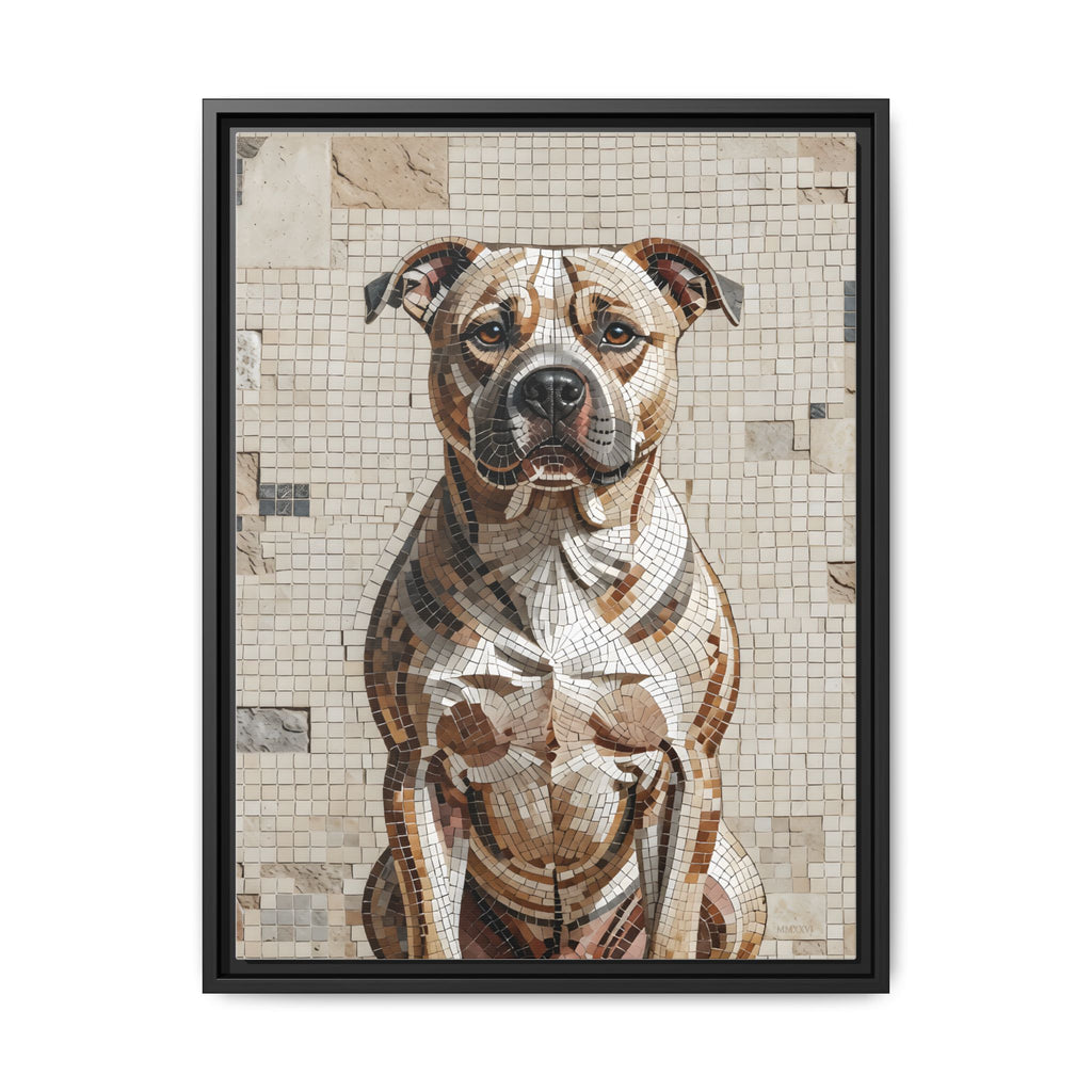 Staffordshire Bull Terrier Canvas Wall Art | Living Work of Art Collection | Mosaic Style Print