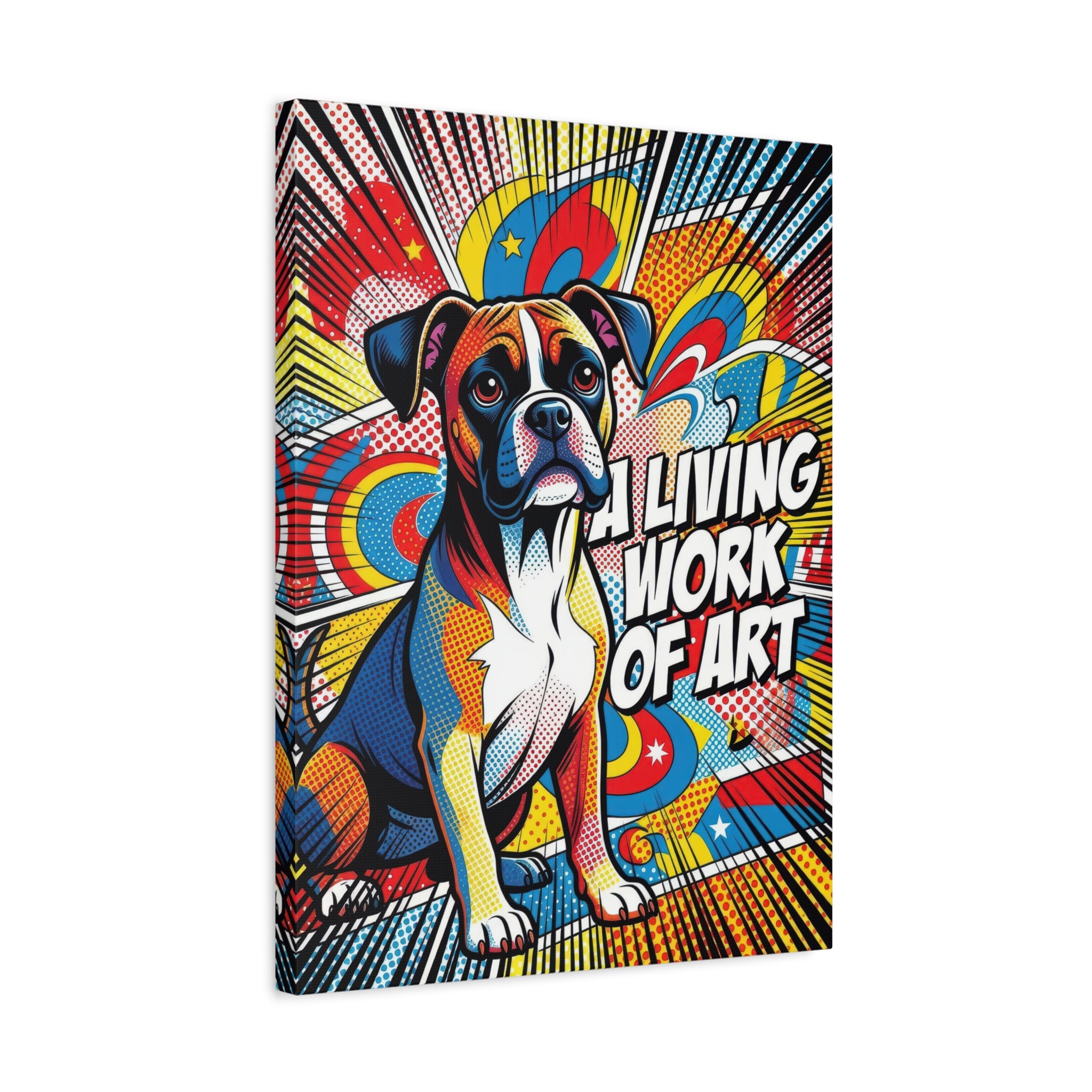 Boxer Canvas Wall Art | Living Work of Art Collection | Pop Art Print