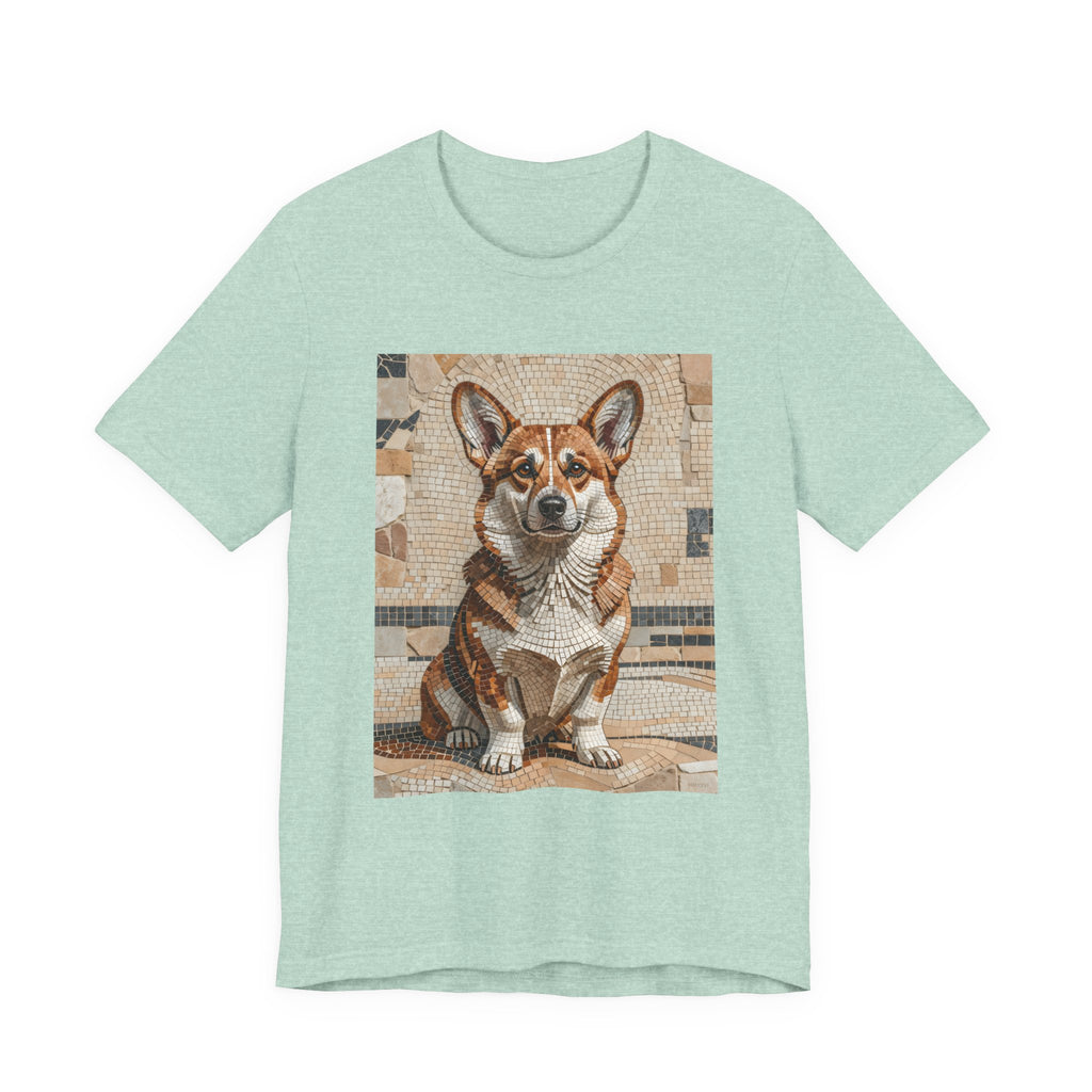 Corgi T Shirt | Living Work of Art Collection | Mosaic Style