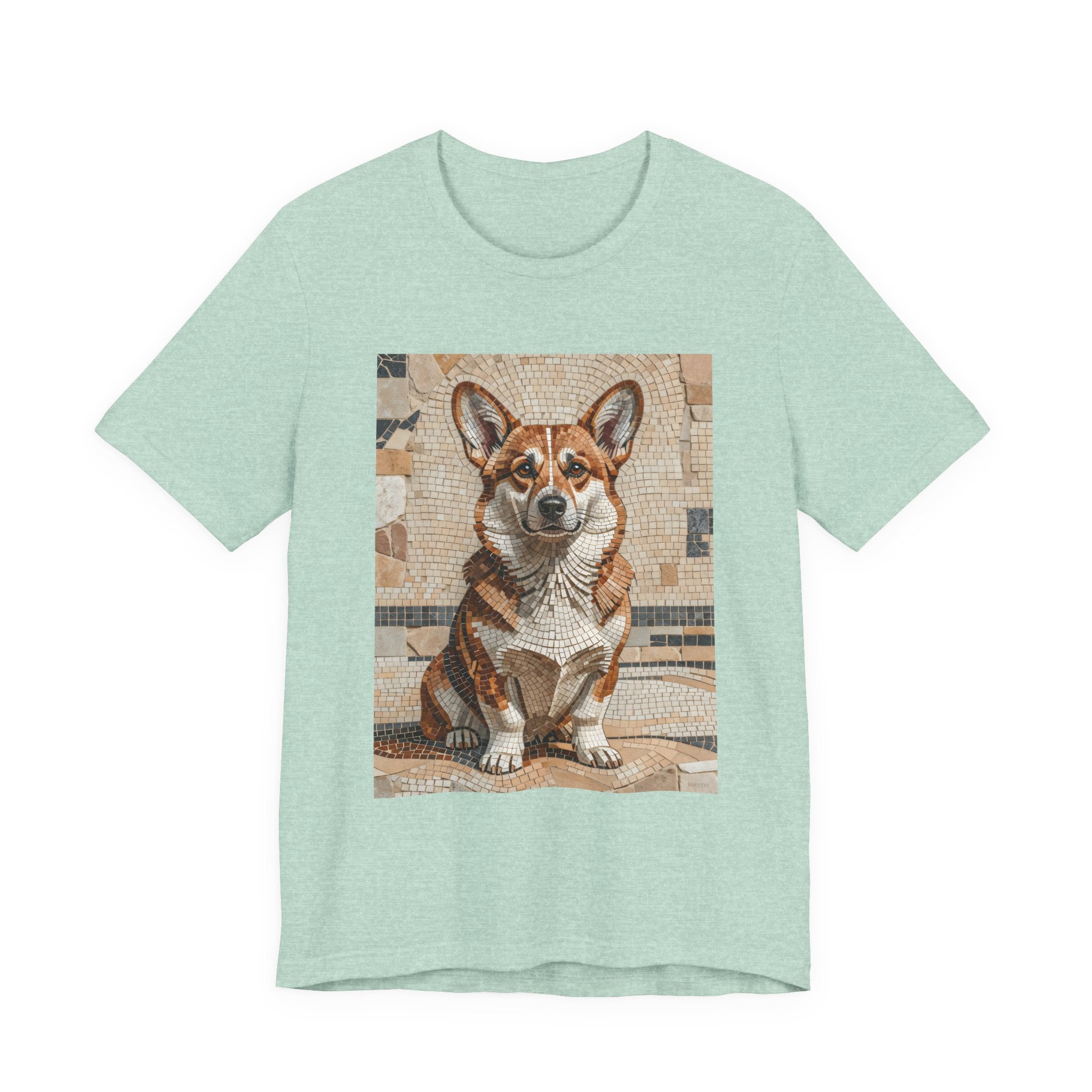 Corgi T Shirt | Living Work of Art Collection | Mosaic Style