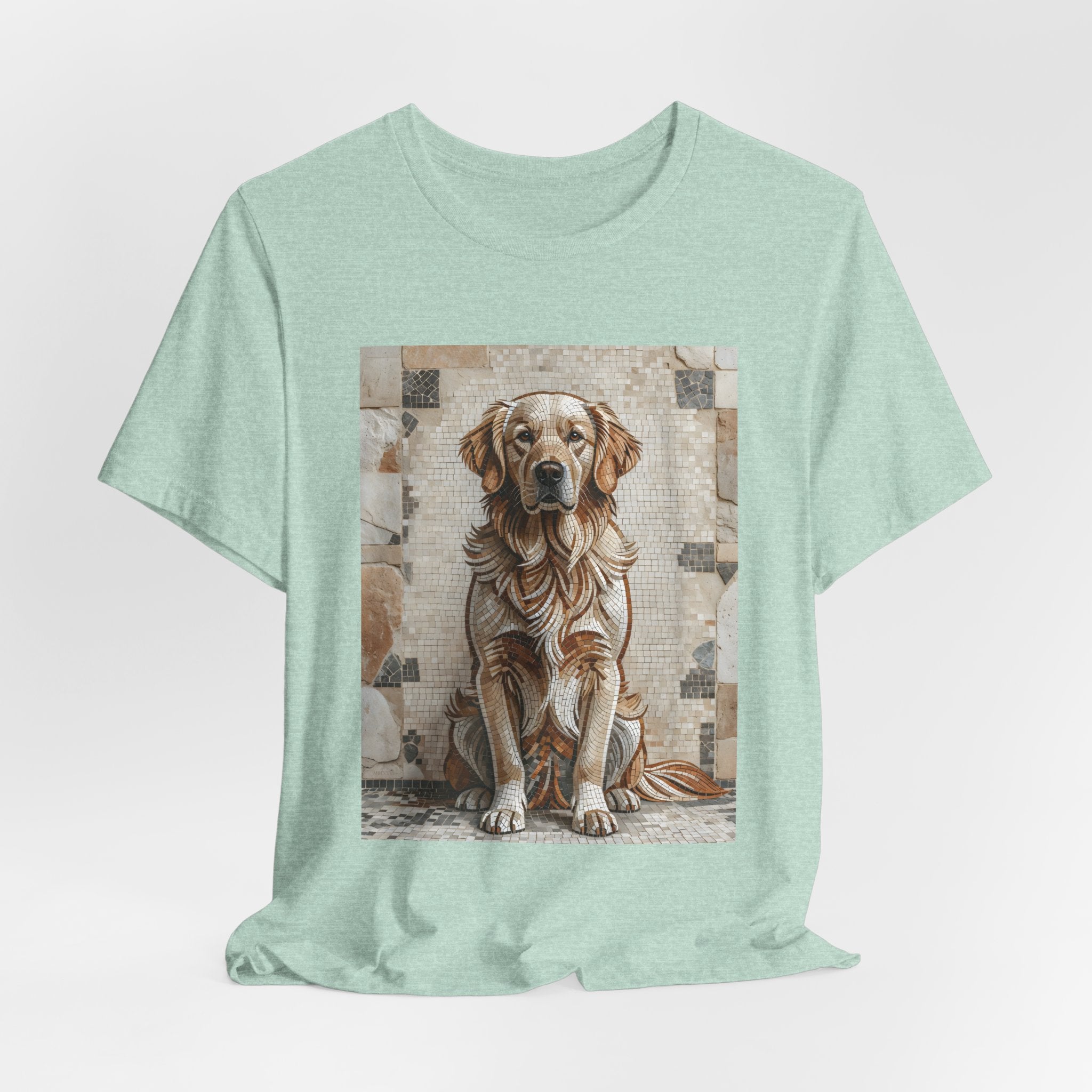 Golden Retriever T Shirt | Living Work of Art Collection | Mosaic Style