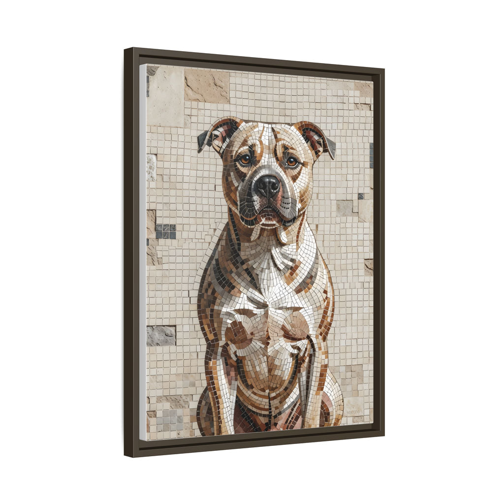 Staffordshire Bull Terrier Canvas Wall Art | Living Work of Art Collection | Mosaic Style Print