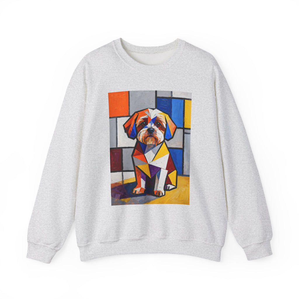 Shih-Poo Sweatshirt | Living Work of Art Collection | Cubist Style