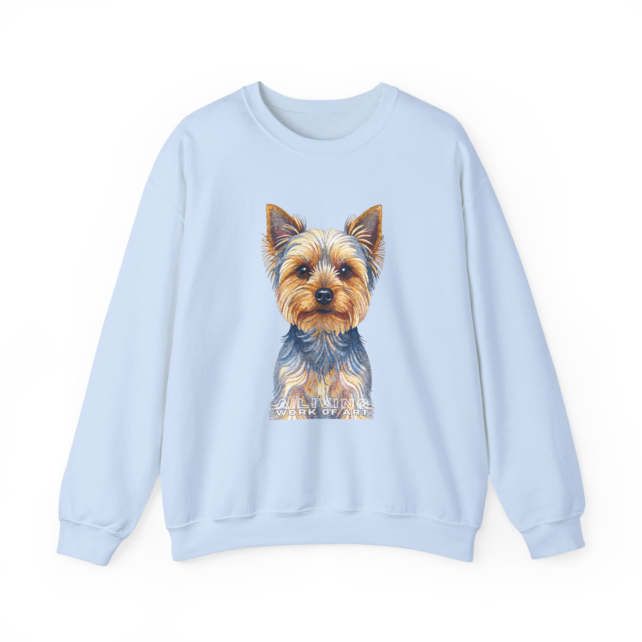 Yorkshire Terrier Sweatshirt | Living Work of Art Collection | Pointillism Style