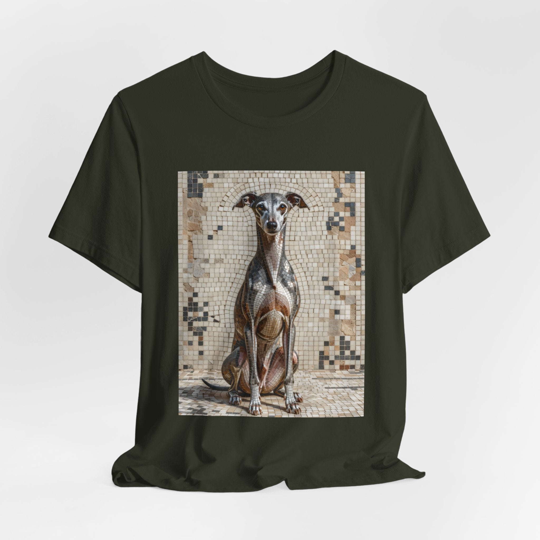 Italian Greyhound T Shirt | Living Work of Art Collection | Mosaic Style