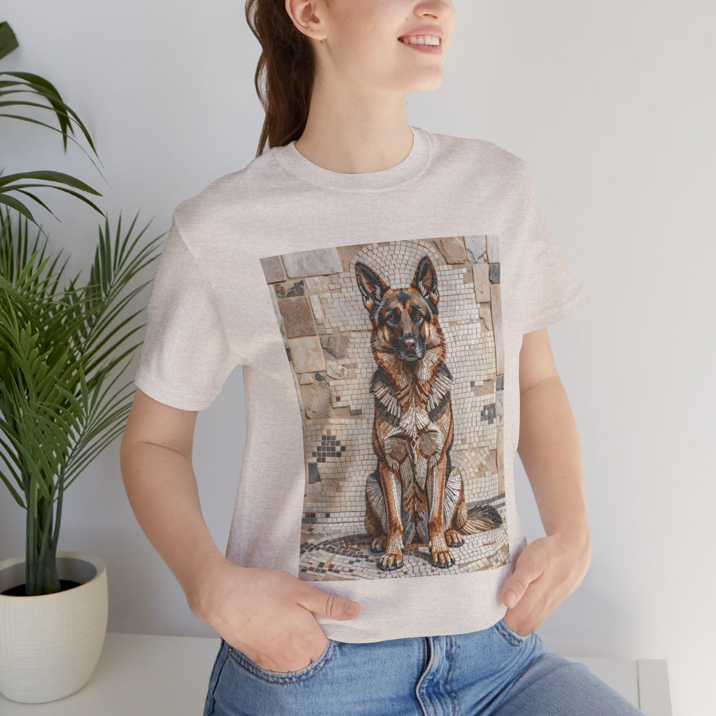 German Shepherd T Shirt | Living Work of Art Collection | Mosaic Style