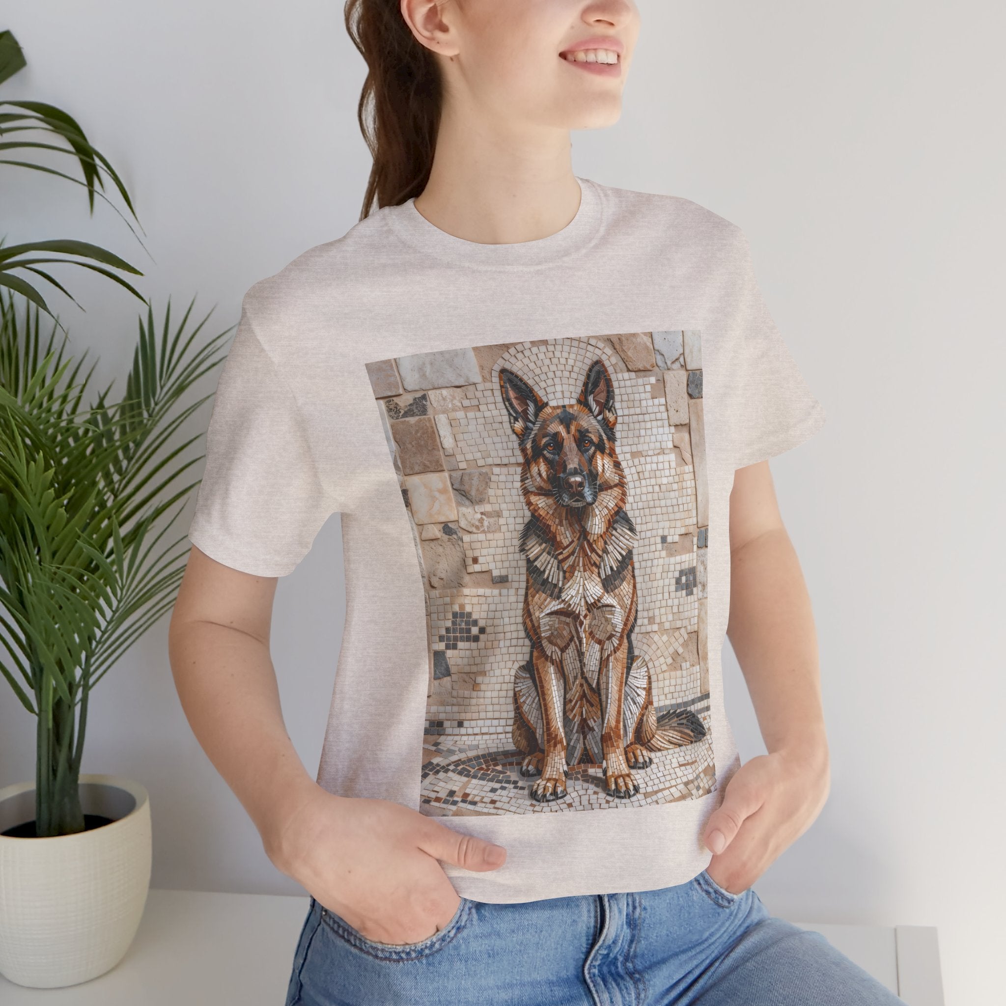German Shepherd T Shirt | Living Work of Art Collection | Mosaic Style