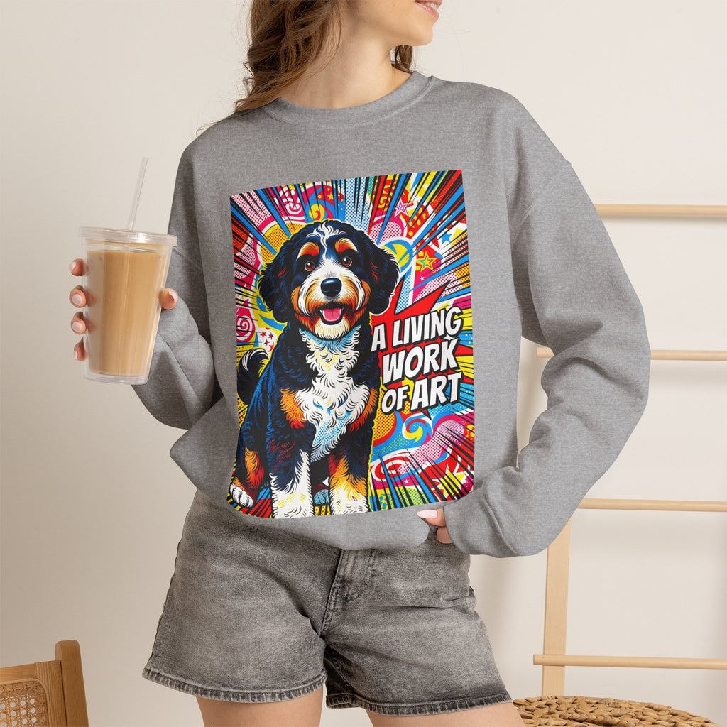 Bernedoodle Sweatshirt | Living Work of Art Collection | Pop Art