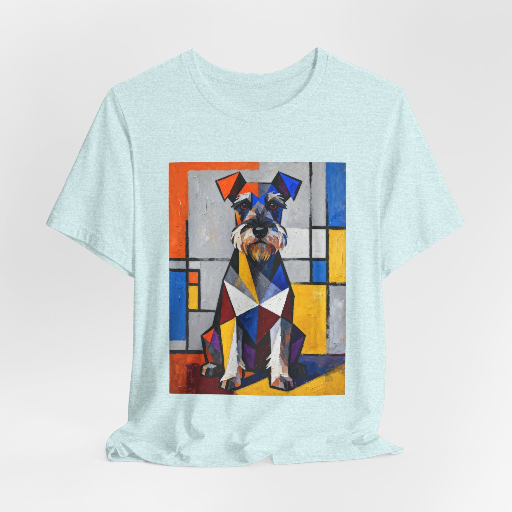 Schnauzer T Shirt | Living Work of Art Collection | Cubist Style