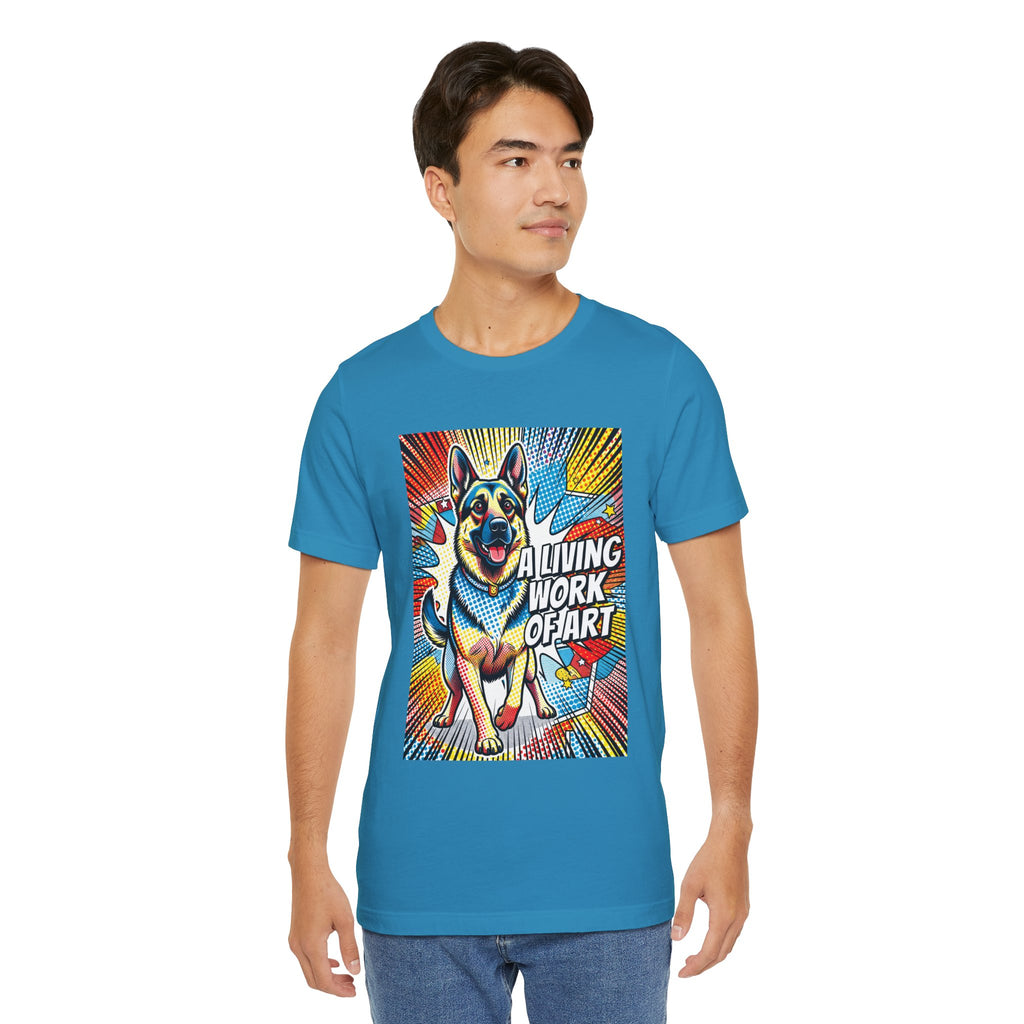 German Shepherd T Shirt | Living Work of Art Collection | Pop Art