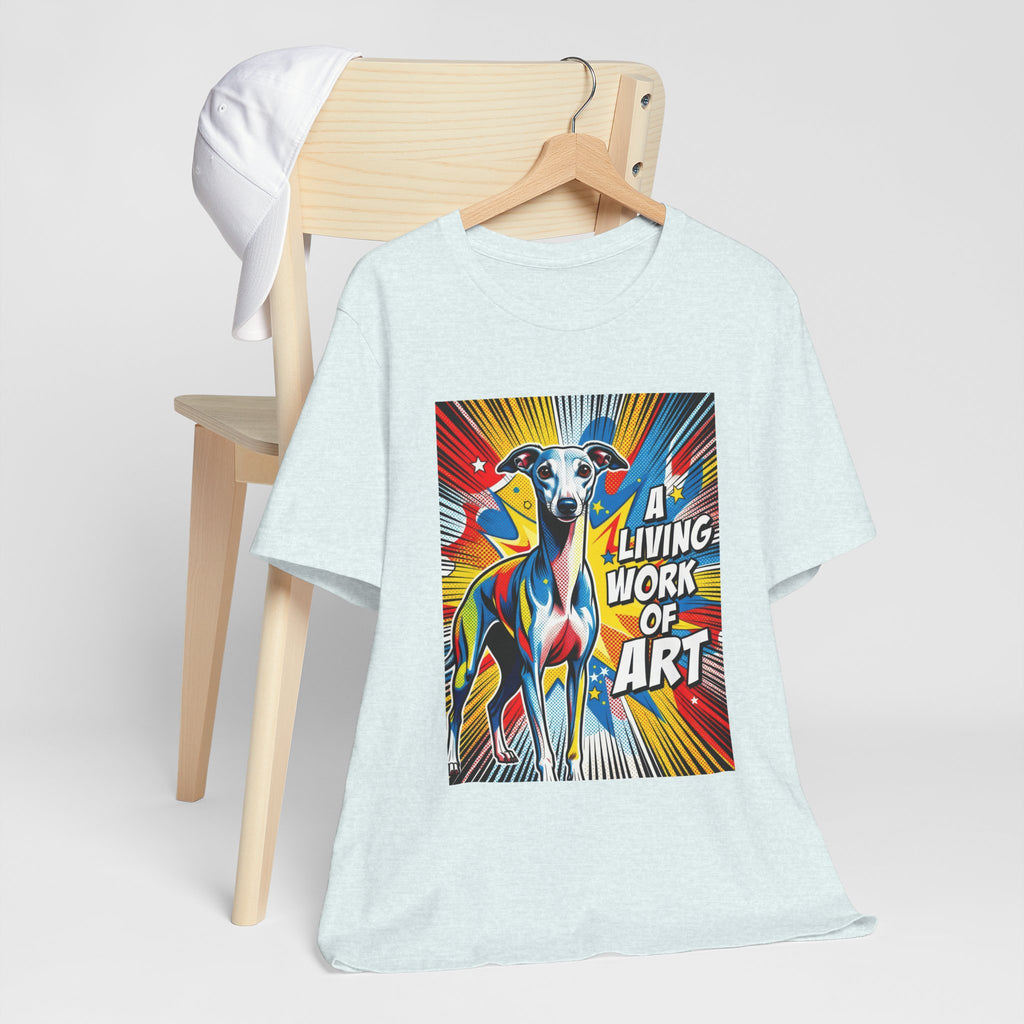 Whippet T Shirt | Living Work of Art Collection | Pop Art