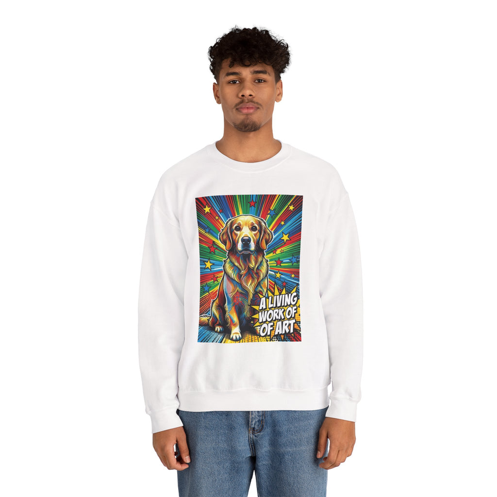 Golden Retriever Sweatshirt | Living Work of Art Collection | Pop Art
