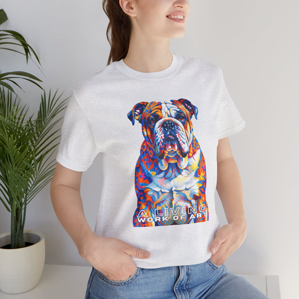 Bulldog T Shirt | Living Work of Art Collection | Pointillism Style