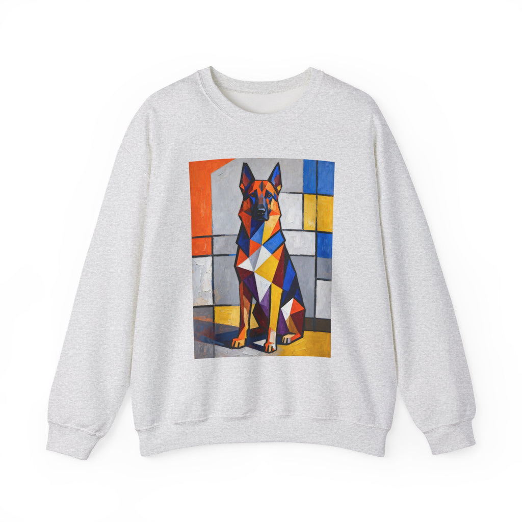 German Shepherd Sweatshirt | Living Work of Art Collection | Cubist Style