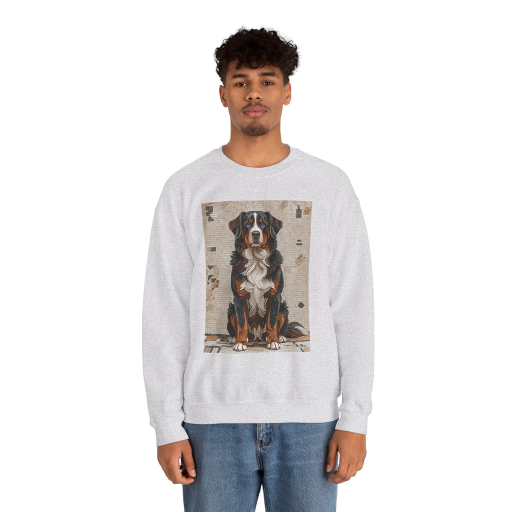 Bernese Mountain Dog Sweatshirt | Living Work of Art Collection | Mosaic Style