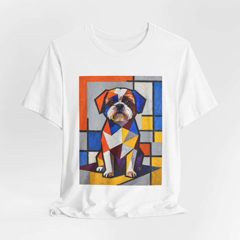 Shih Tzu T Shirt | Living Work of Art Collection | Cubist Style