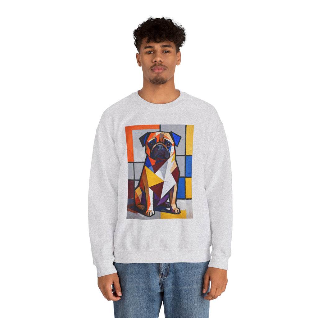 Pug Sweatshirt | Living Work of Art Collection | Cubist Style