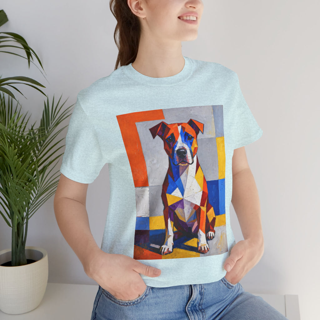 Staffordshire Bull Terrier T Shirt | Living Work of Art Collection | Cubist Style