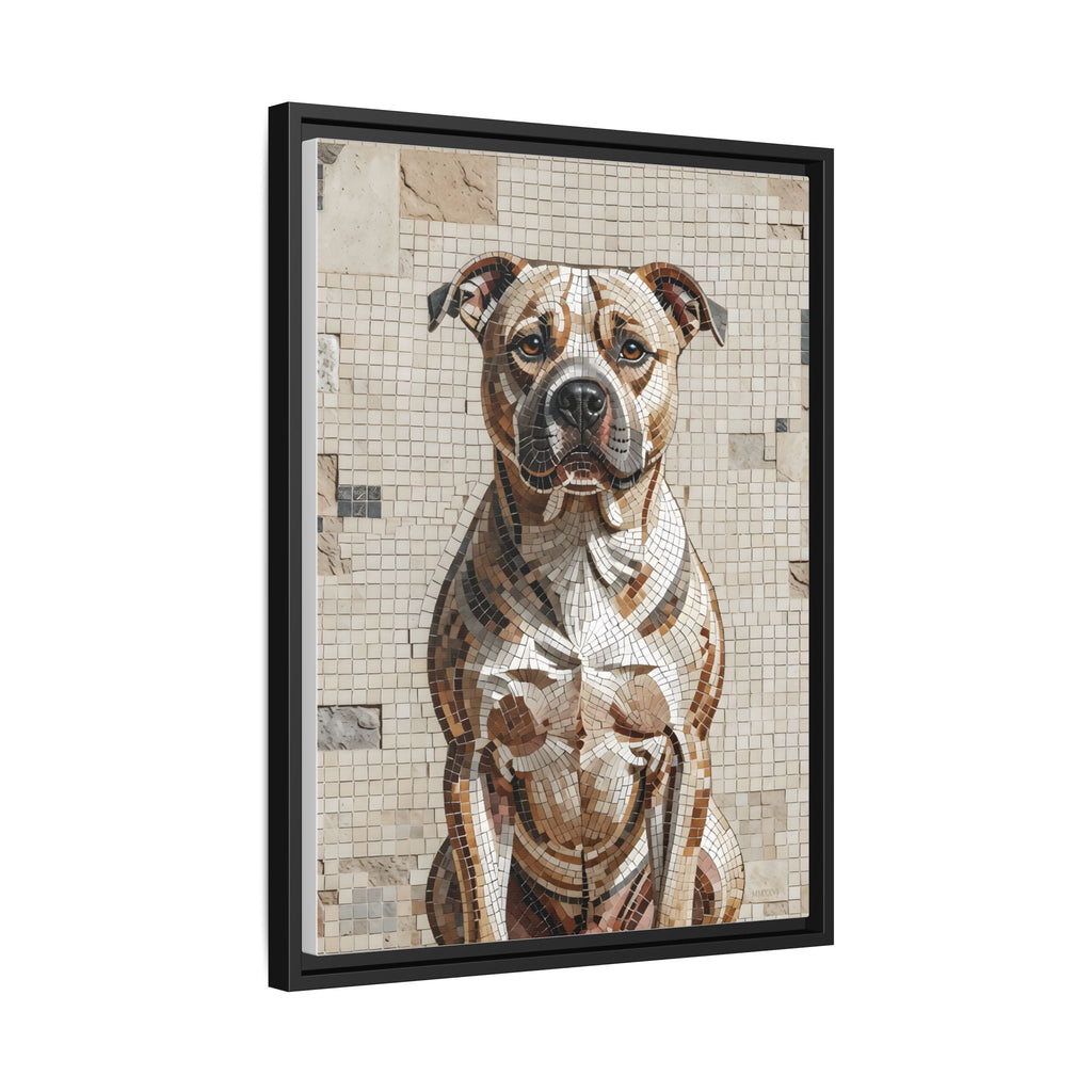 Staffordshire Bull Terrier Canvas Wall Art | Living Work of Art Collection | Mosaic Style Print