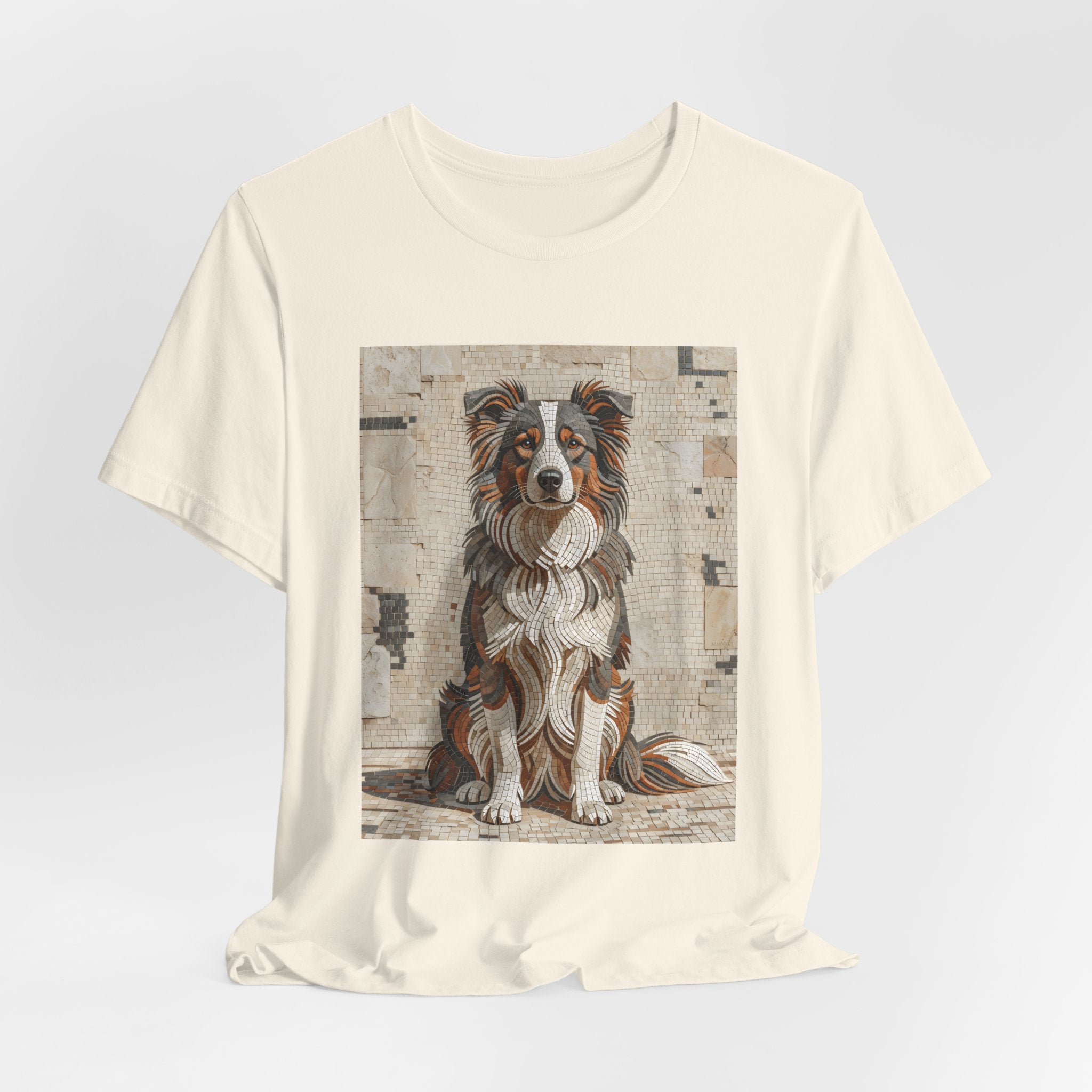 Border Collie T Shirt | Living Work of Art Collection | Mosaic Style