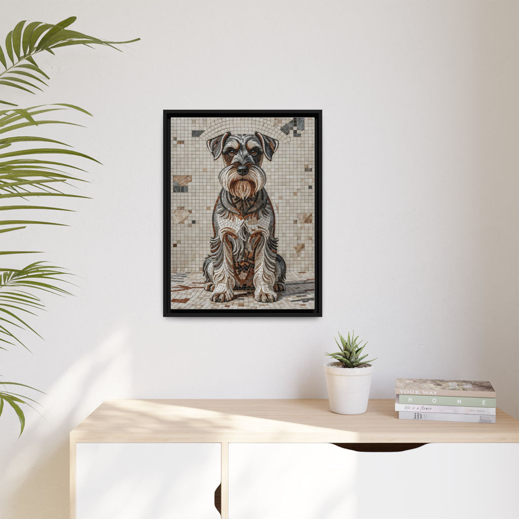Schnauzer Canvas Wall Art | Living Work of Art Collection | Mosaic Style Print