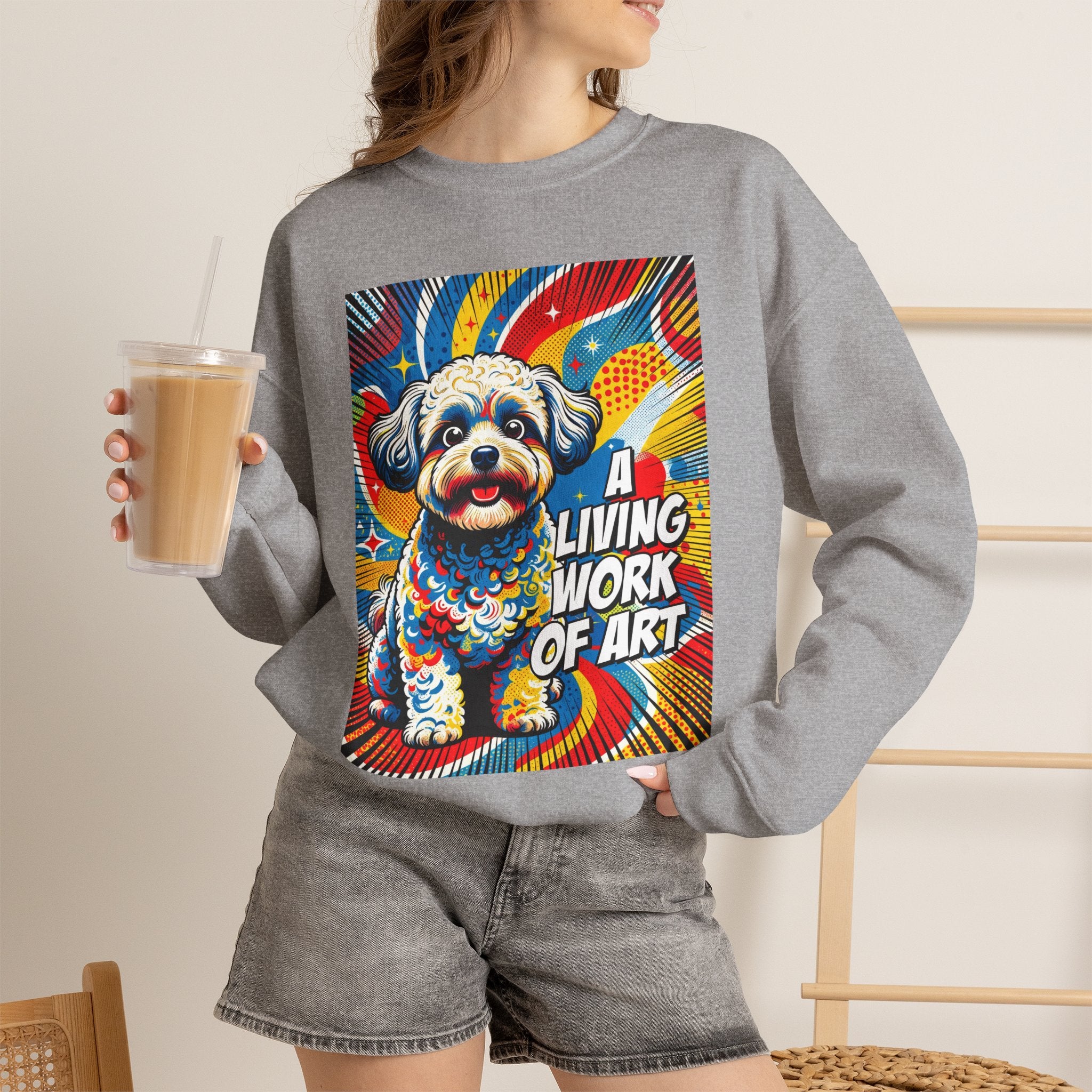 Shih-Poo Sweatshirt | Living Work of Art Collection | Pop Art