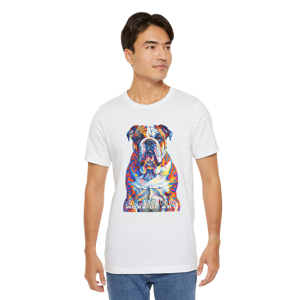 Bulldog T Shirt | Living Work of Art Collection | Pointillism Style