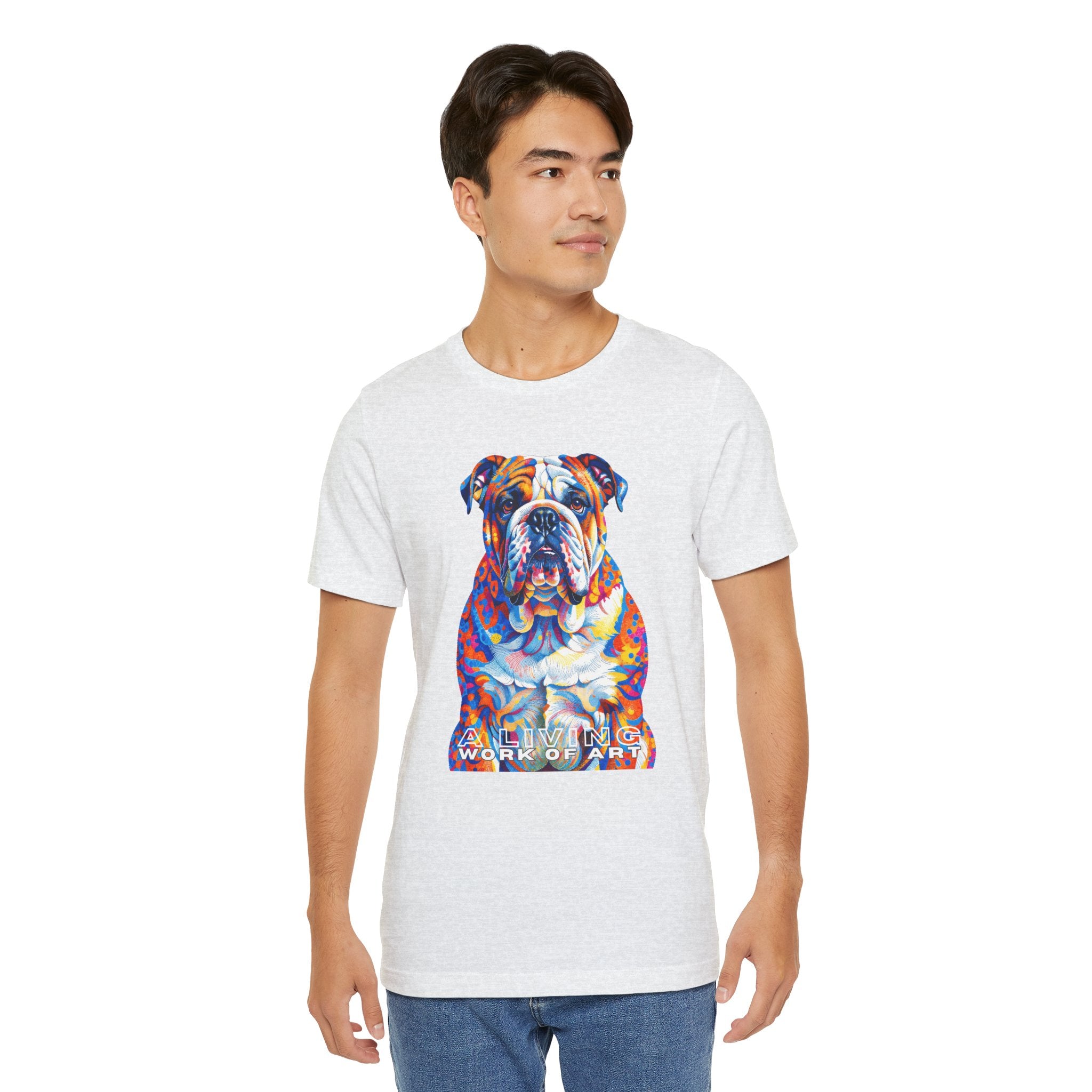 Bulldog T Shirt | Living Work of Art Collection | Pointillism Style