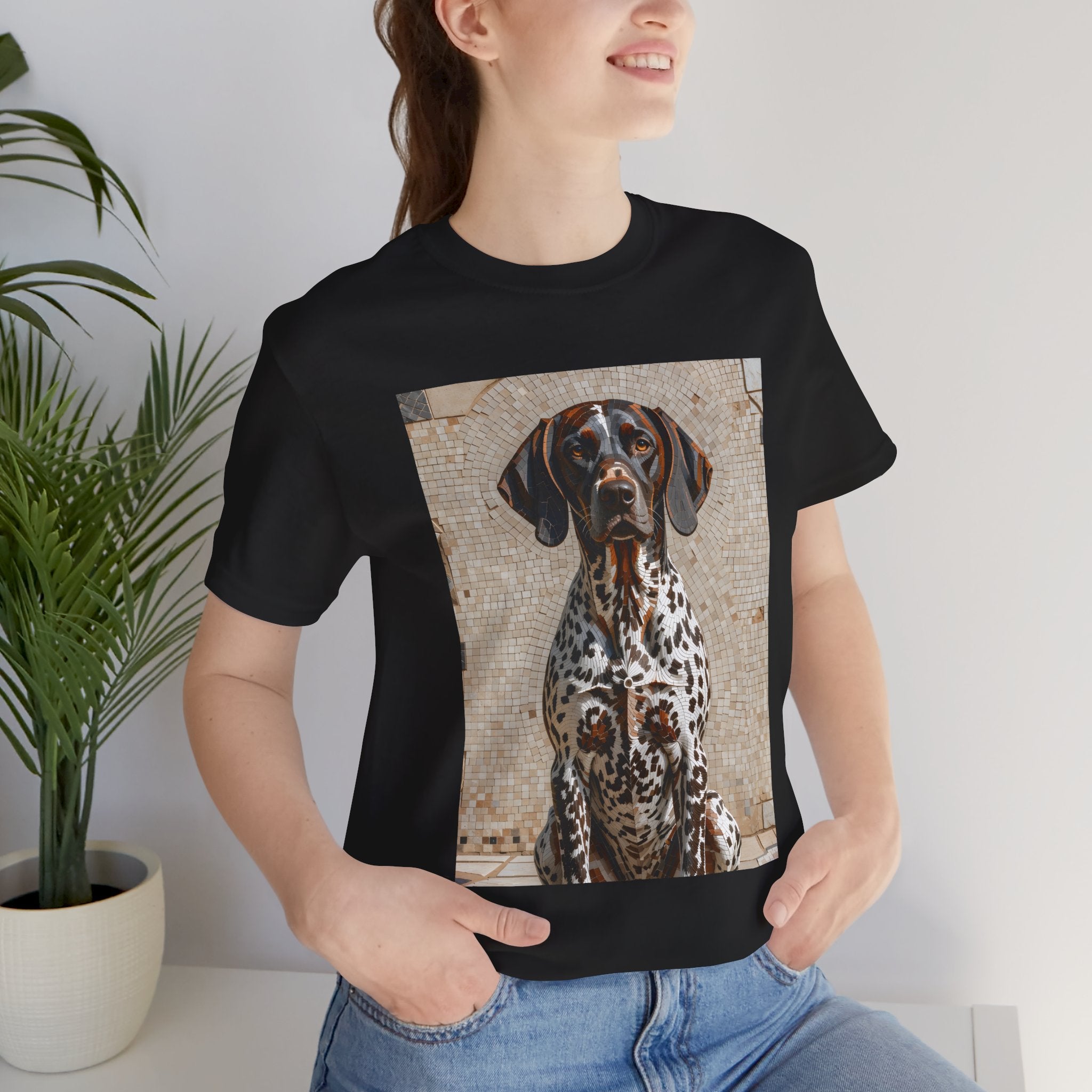 German Shorthaired Pointer T Shirt | Living Work of Art Collection | Mosaic Style