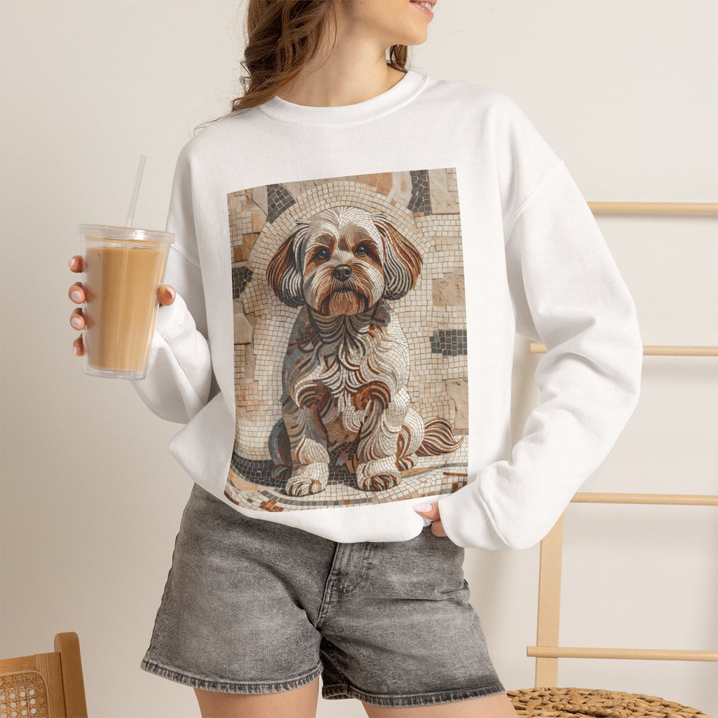 Shih-Poo Sweatshirt | Living Work of Art Collection | Mosaic Style