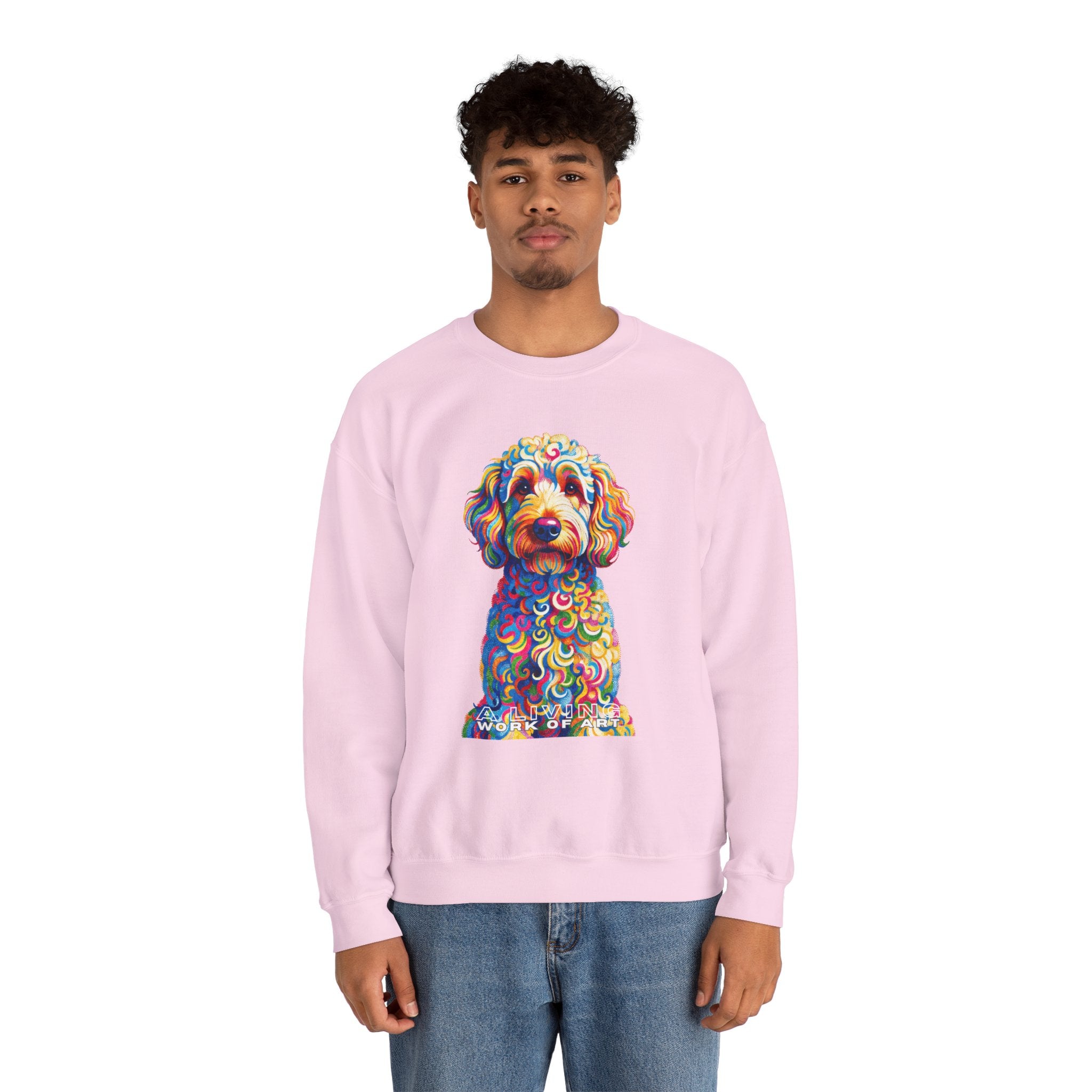 Goldendoodle Sweatshirt | Living Work of Art Collection | Pointillism Style