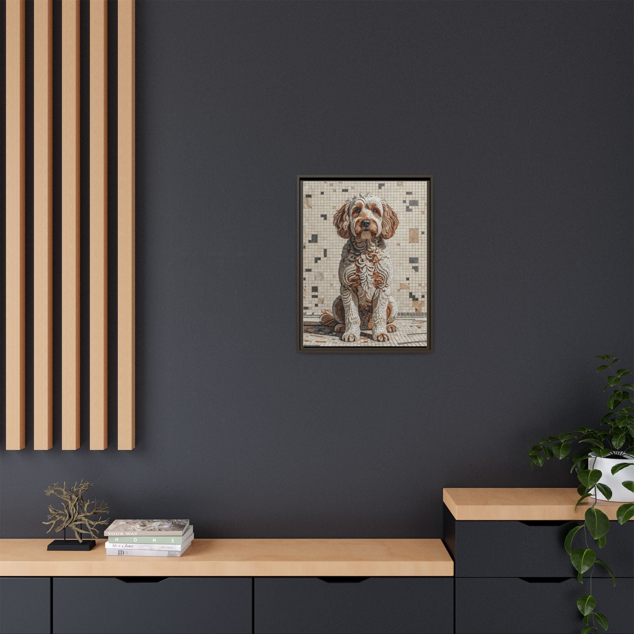 Schnoodle Canvas Wall Art | Living Work of Art Collection | Mosaic Style Print