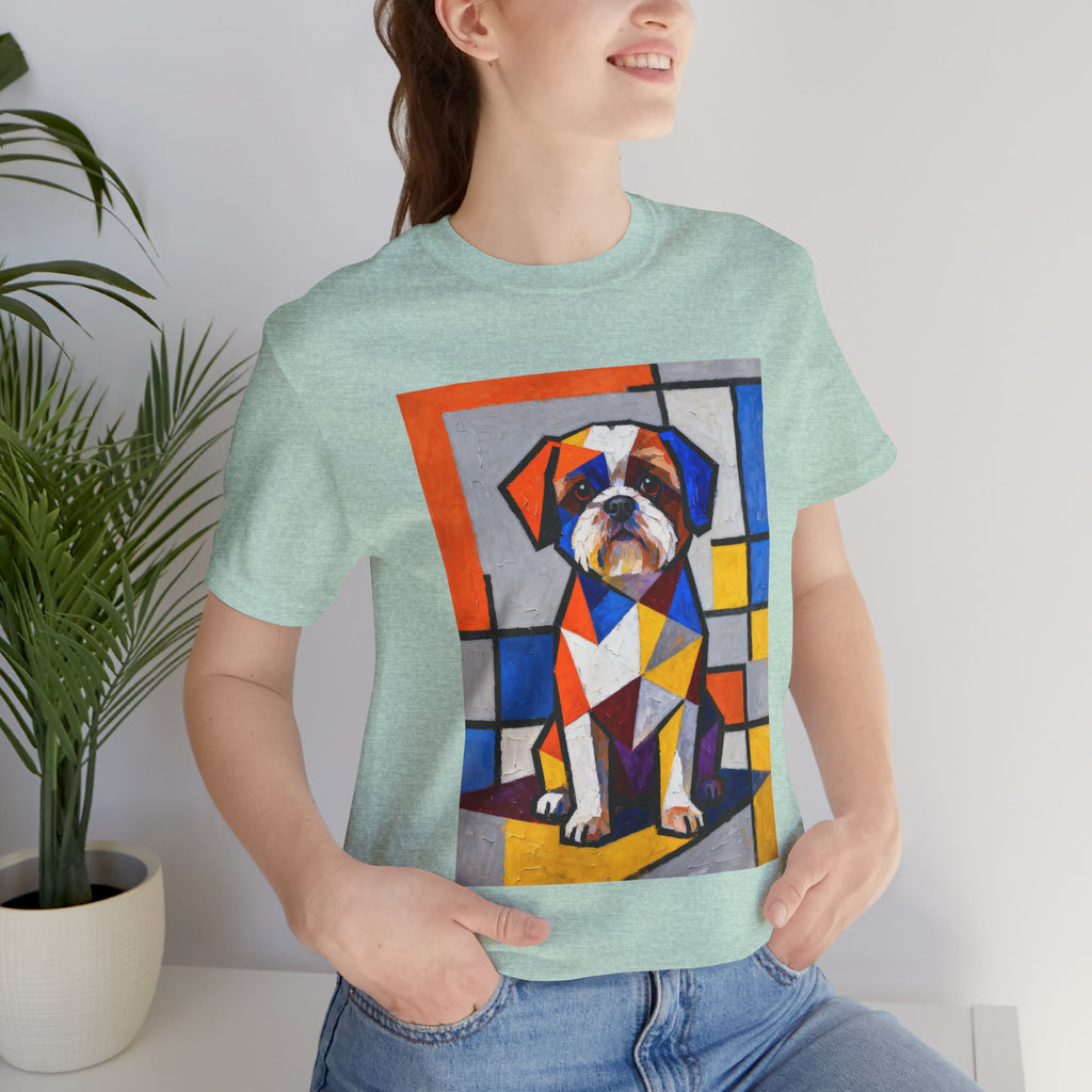 Shih Tzu T Shirt | Living Work of Art Collection | Cubist Style