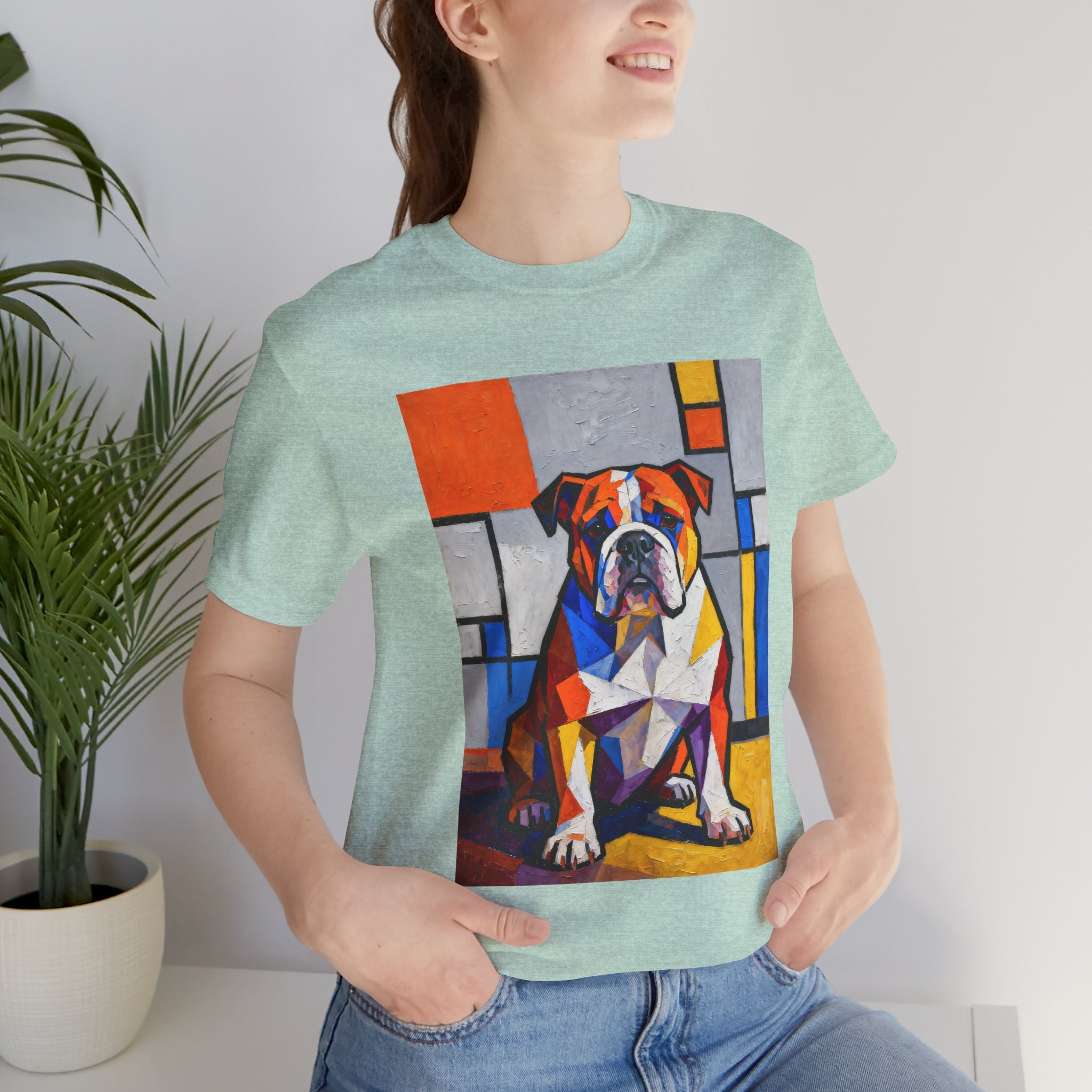 Bulldog T Shirt | Living Work of Art Collection | Cubist Style